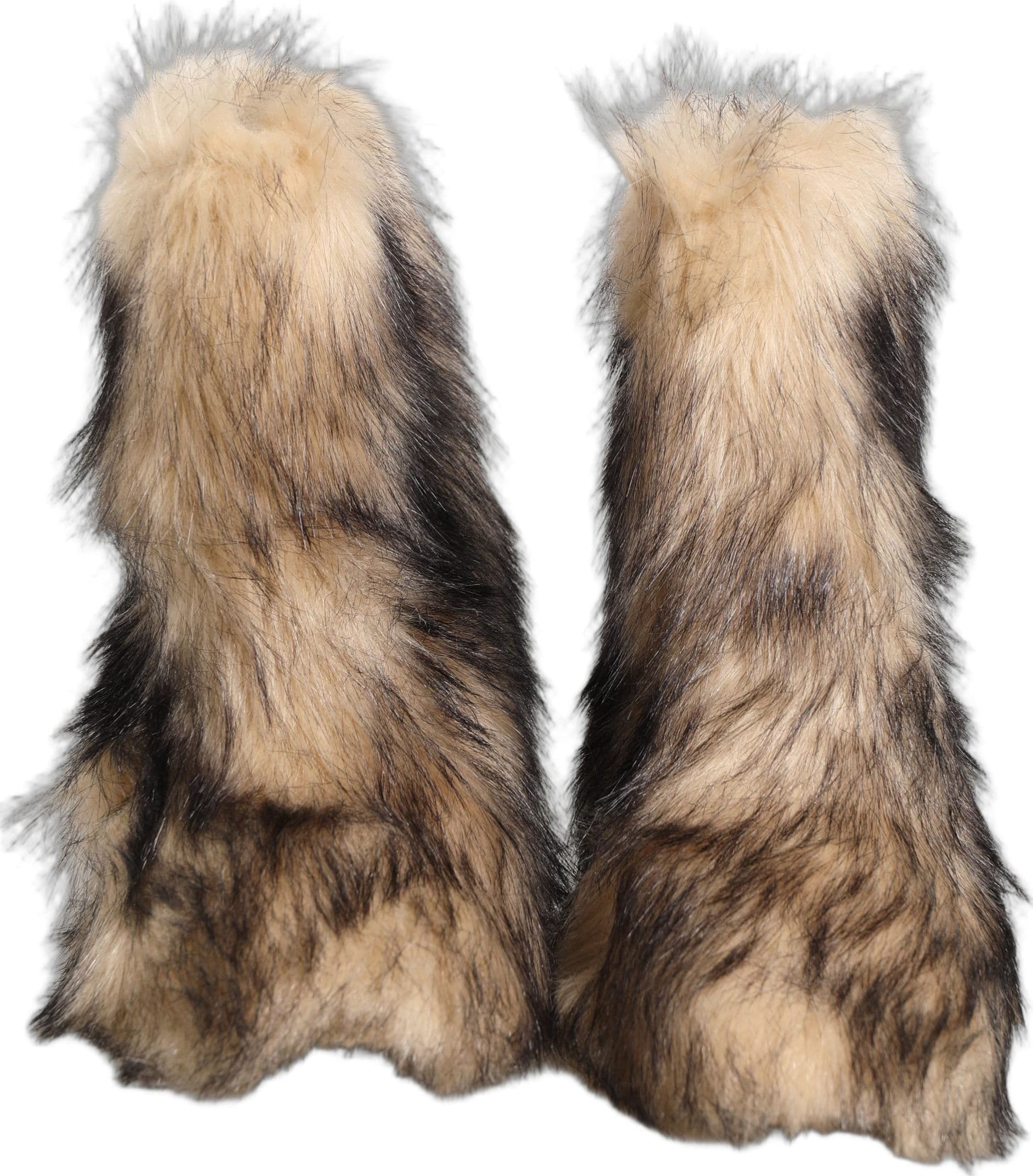 Dolce & Gabbana Brown Faux Fur Mid Calf Men Boots Shoes - 2