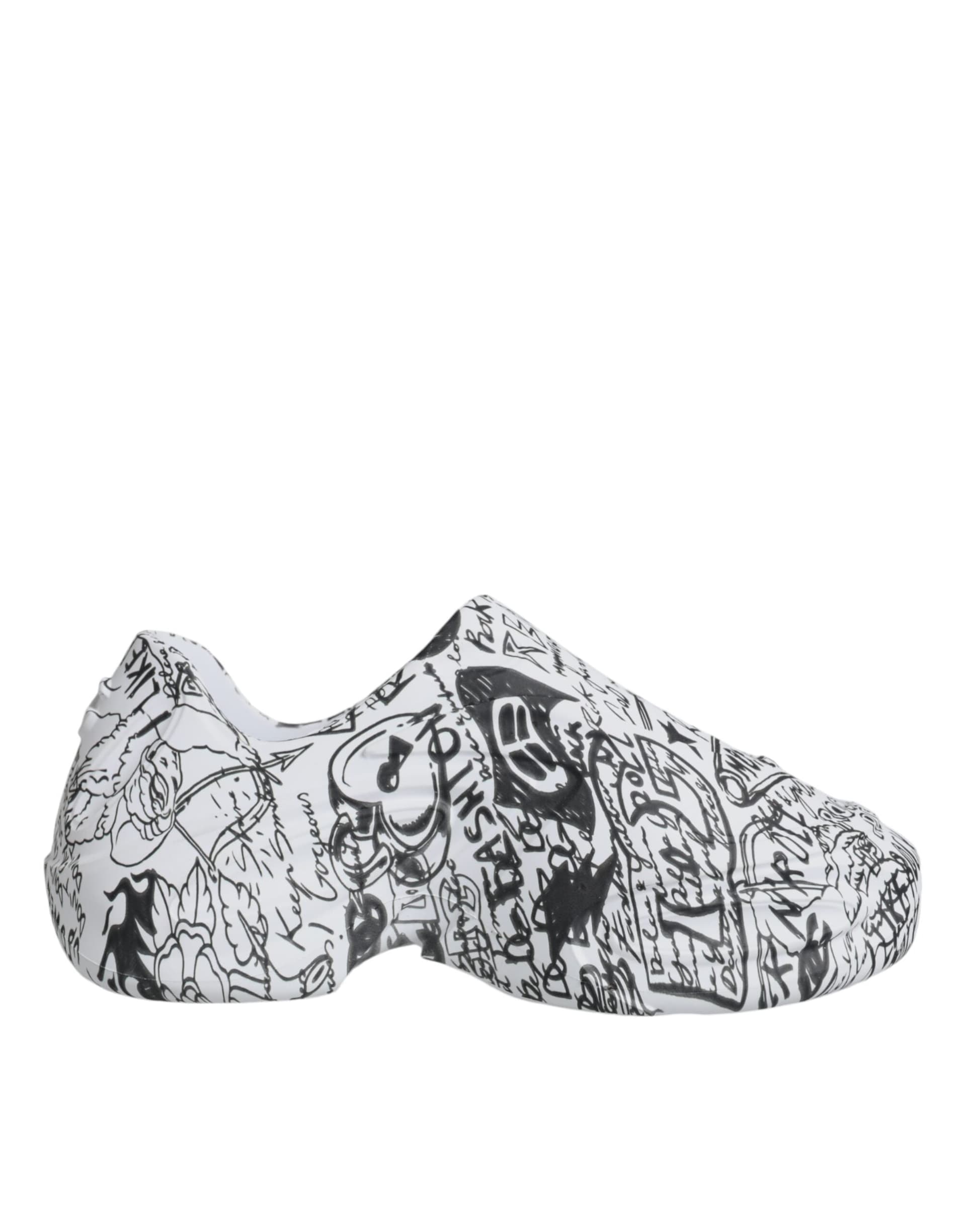Dolce & Gabbana White Black Graffiti Daymaster Sneakers Shoes - 6