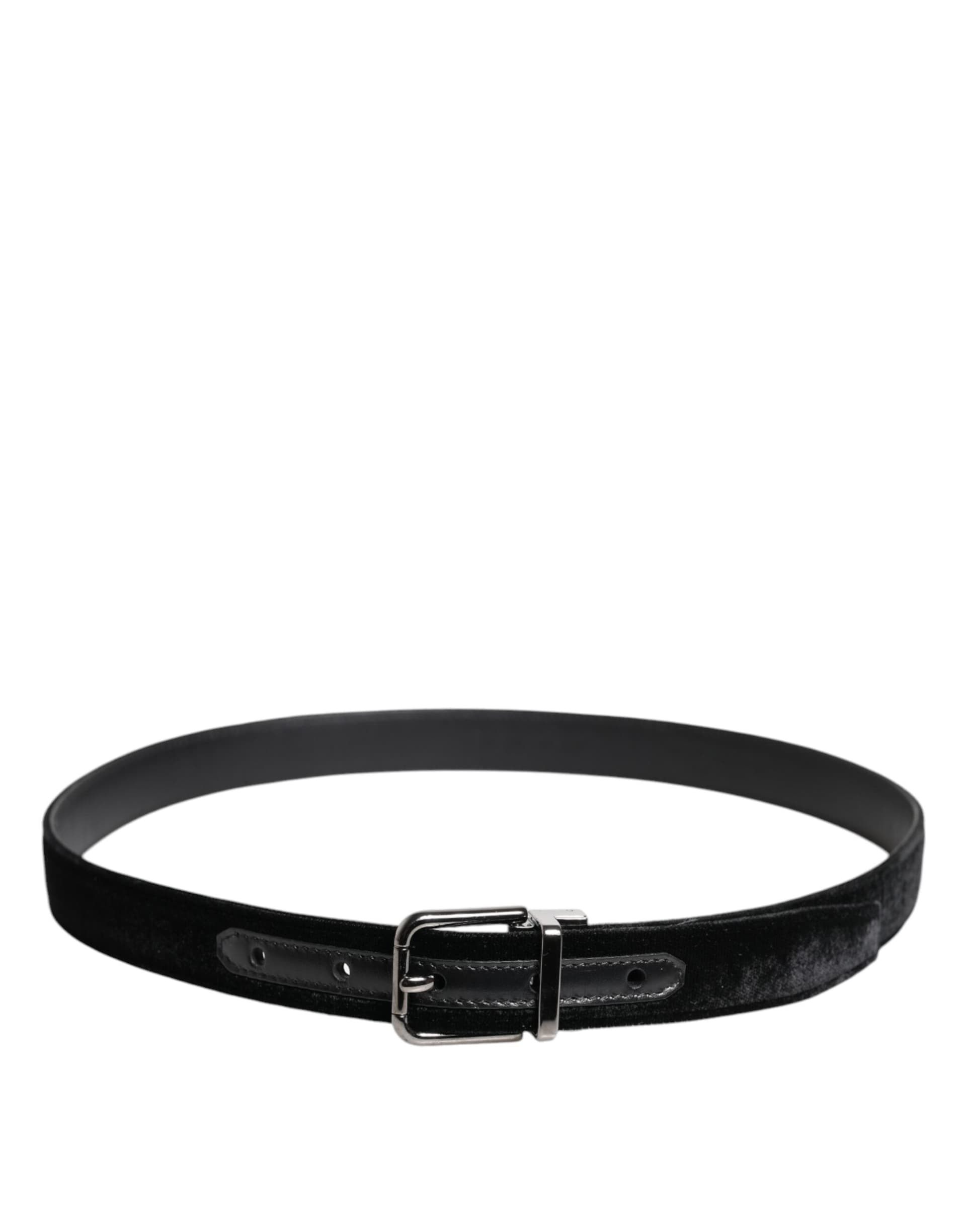 Dolce & Gabbana Black Leather Metal Buckle Classic Belt - 3