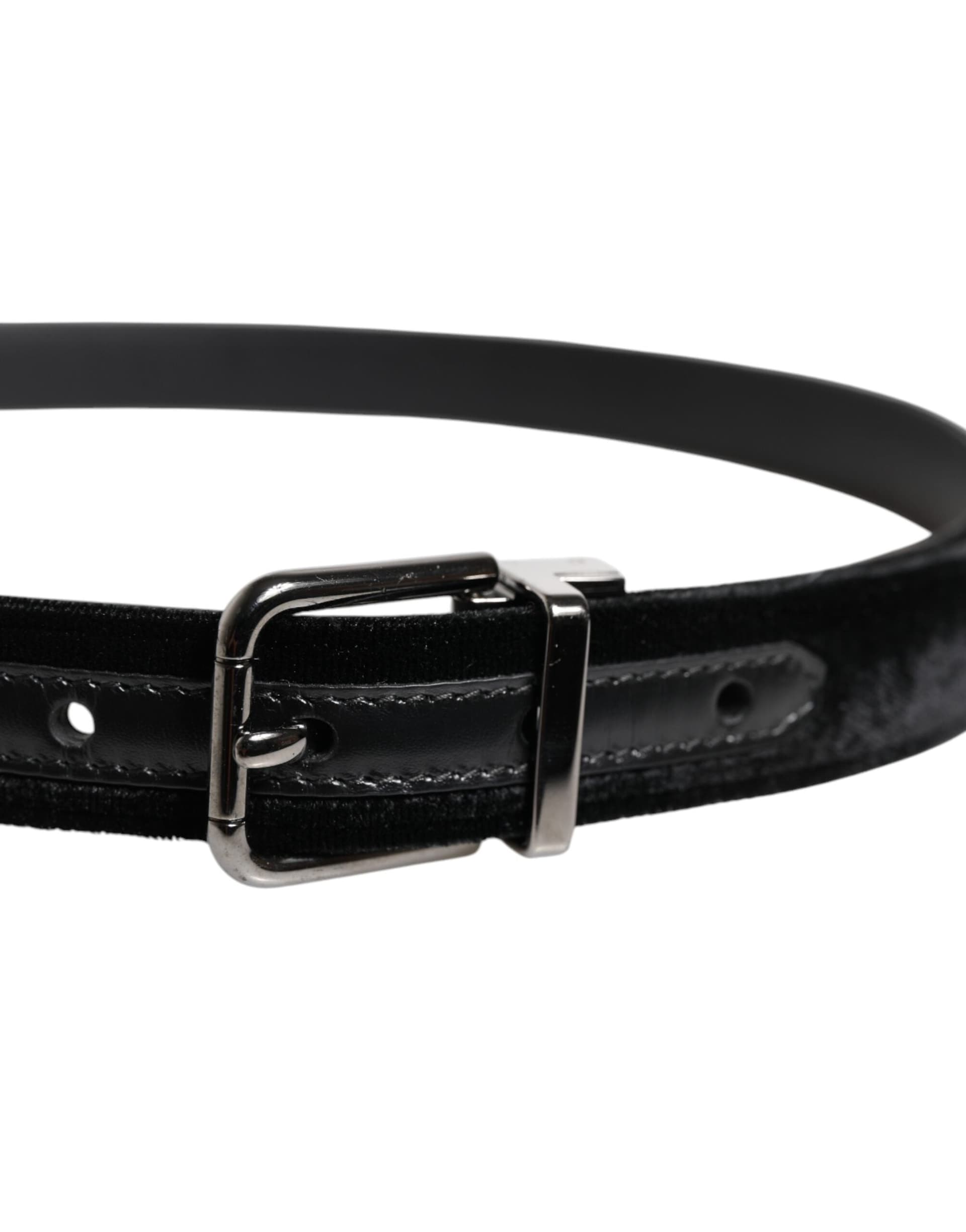 Dolce & Gabbana Black Leather Metal Buckle Classic Belt - 4