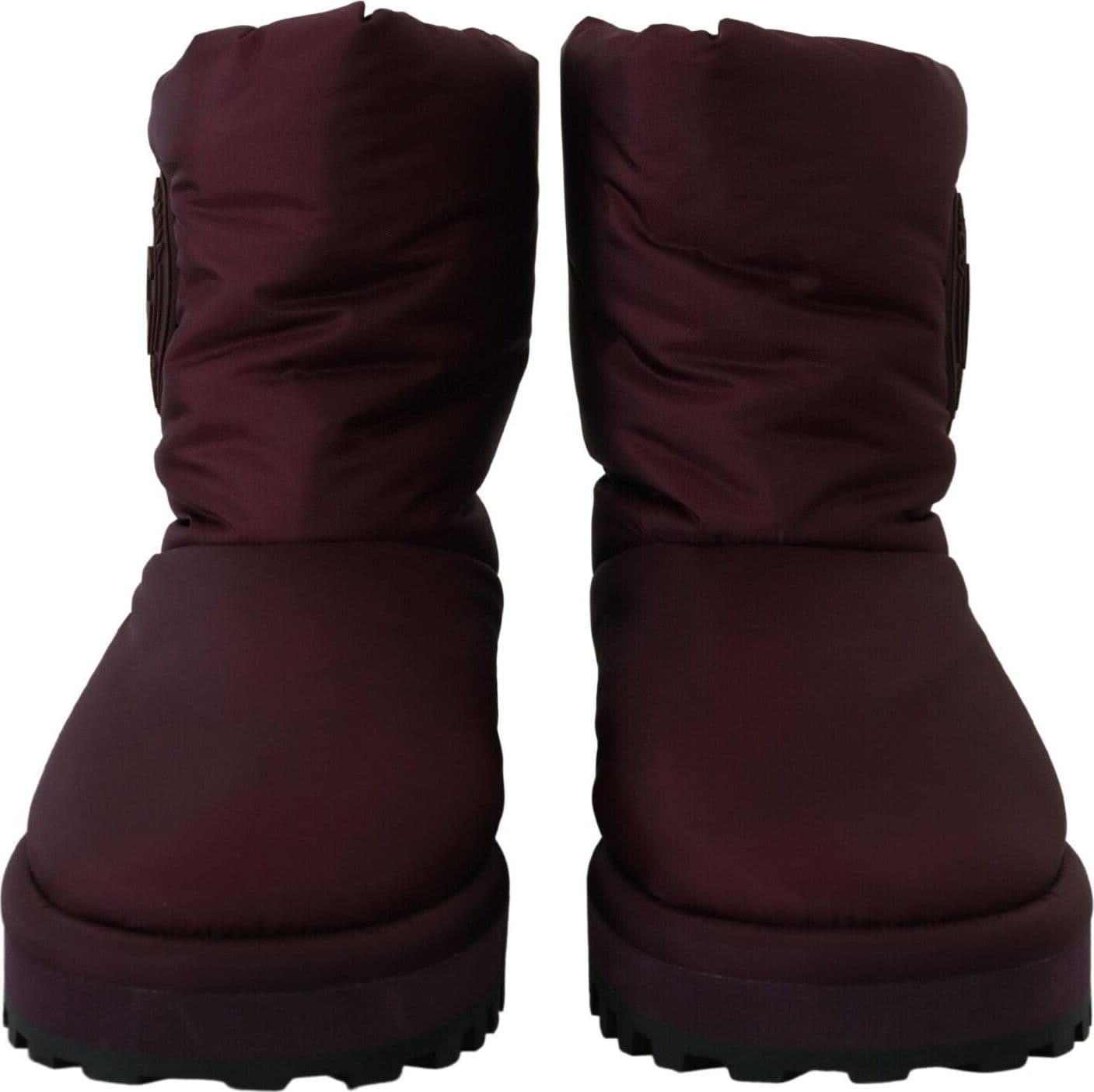 Dolce & Gabbana Bordeaux Nylon Boots Padded Mid Shoes - 5