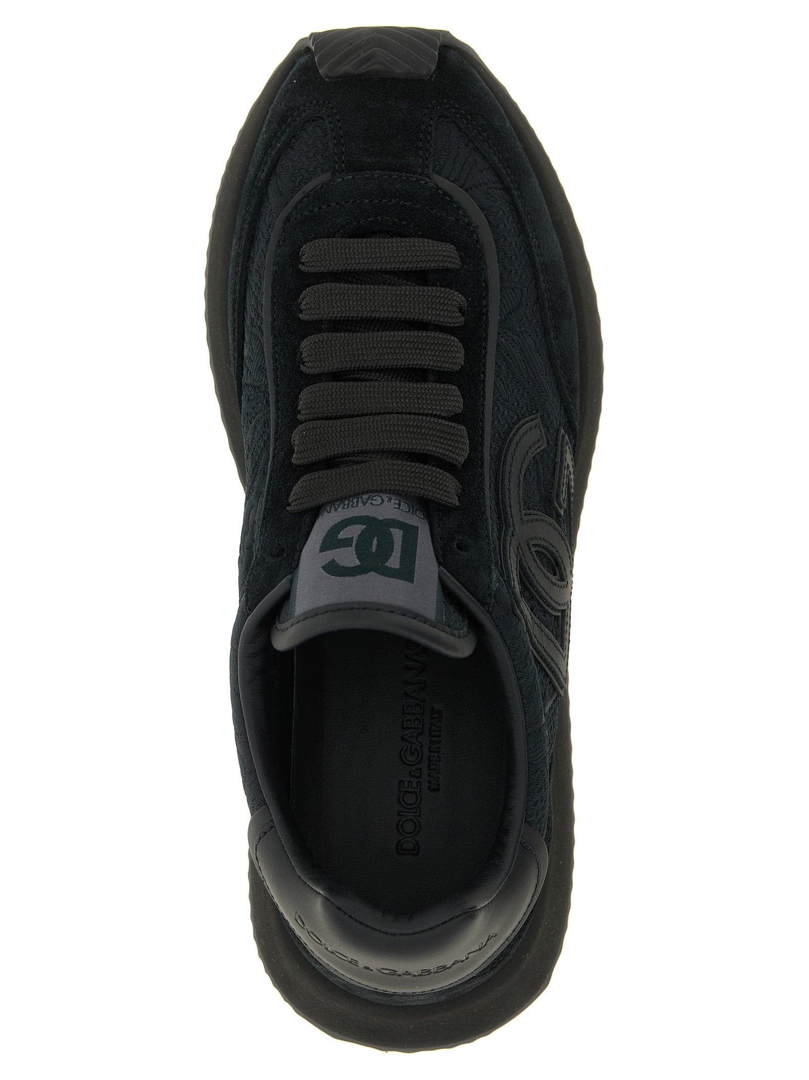Dolce & Gabbana Black Leather Athletic Sneakers - 4