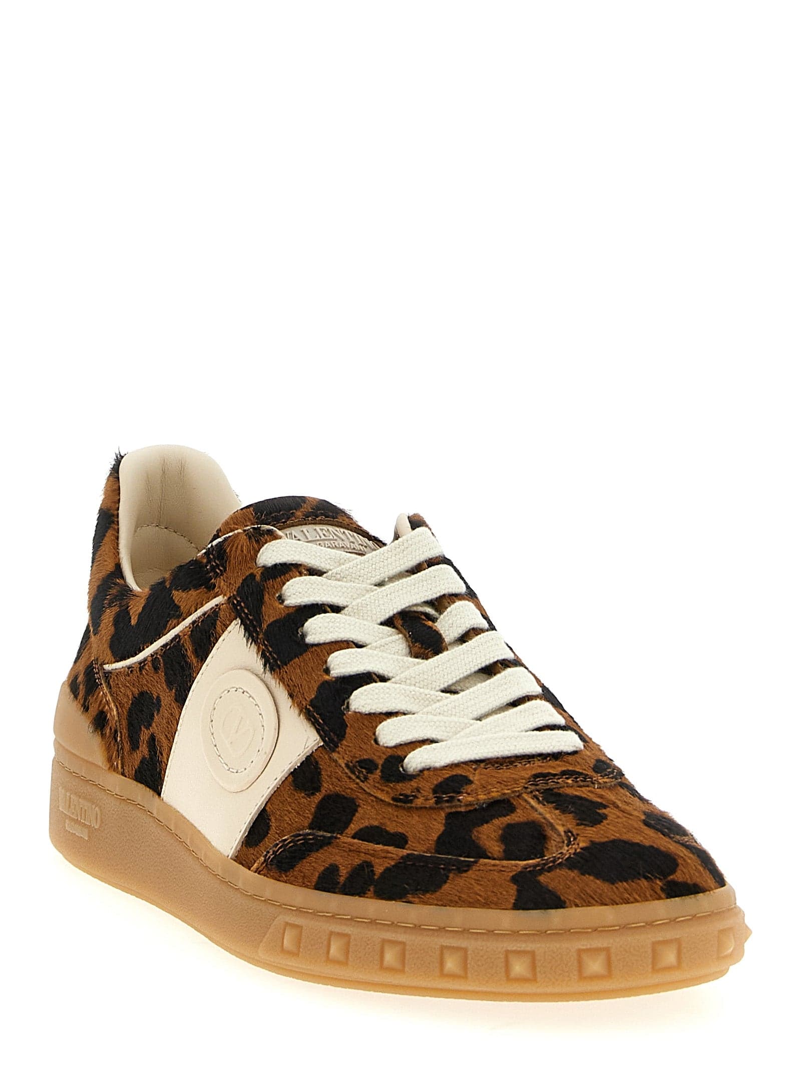 Valentino Garavani Brown Calfskin Low Top Sneakers - 2