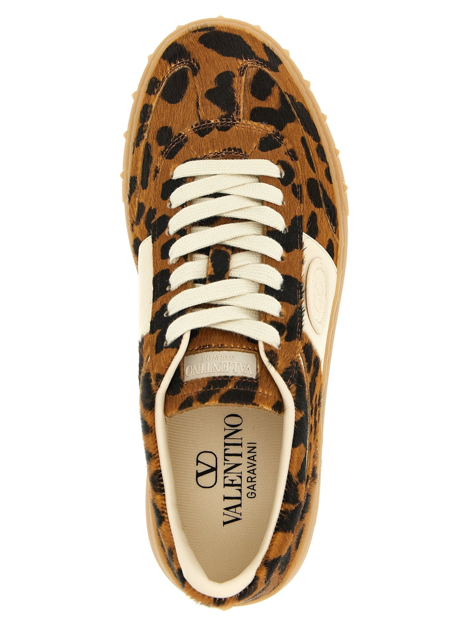 Valentino Garavani Brown Calfskin Low Top Sneakers - 4