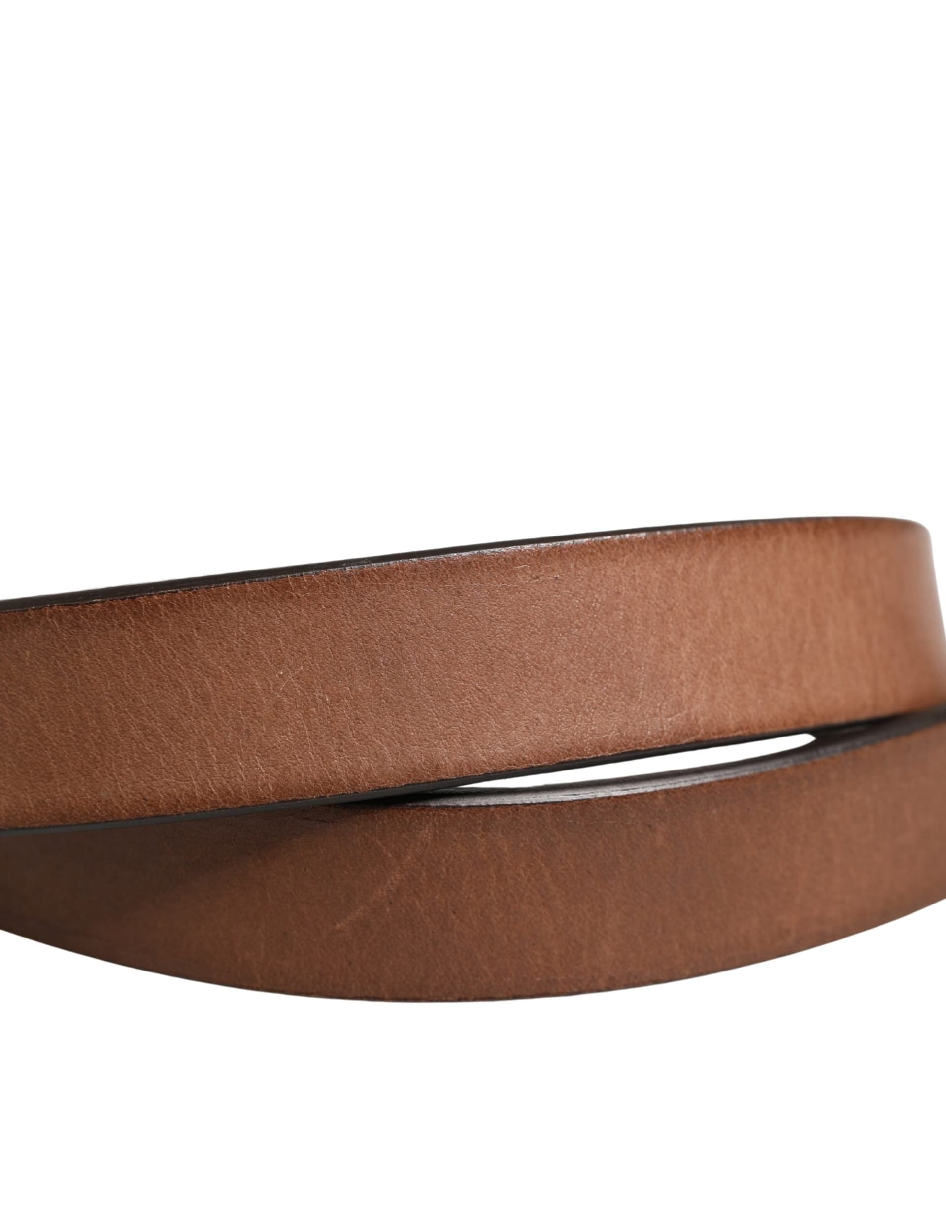 Dolce & Gabbana Men Brown Classic Leather Metal Buckle Belt - 7
