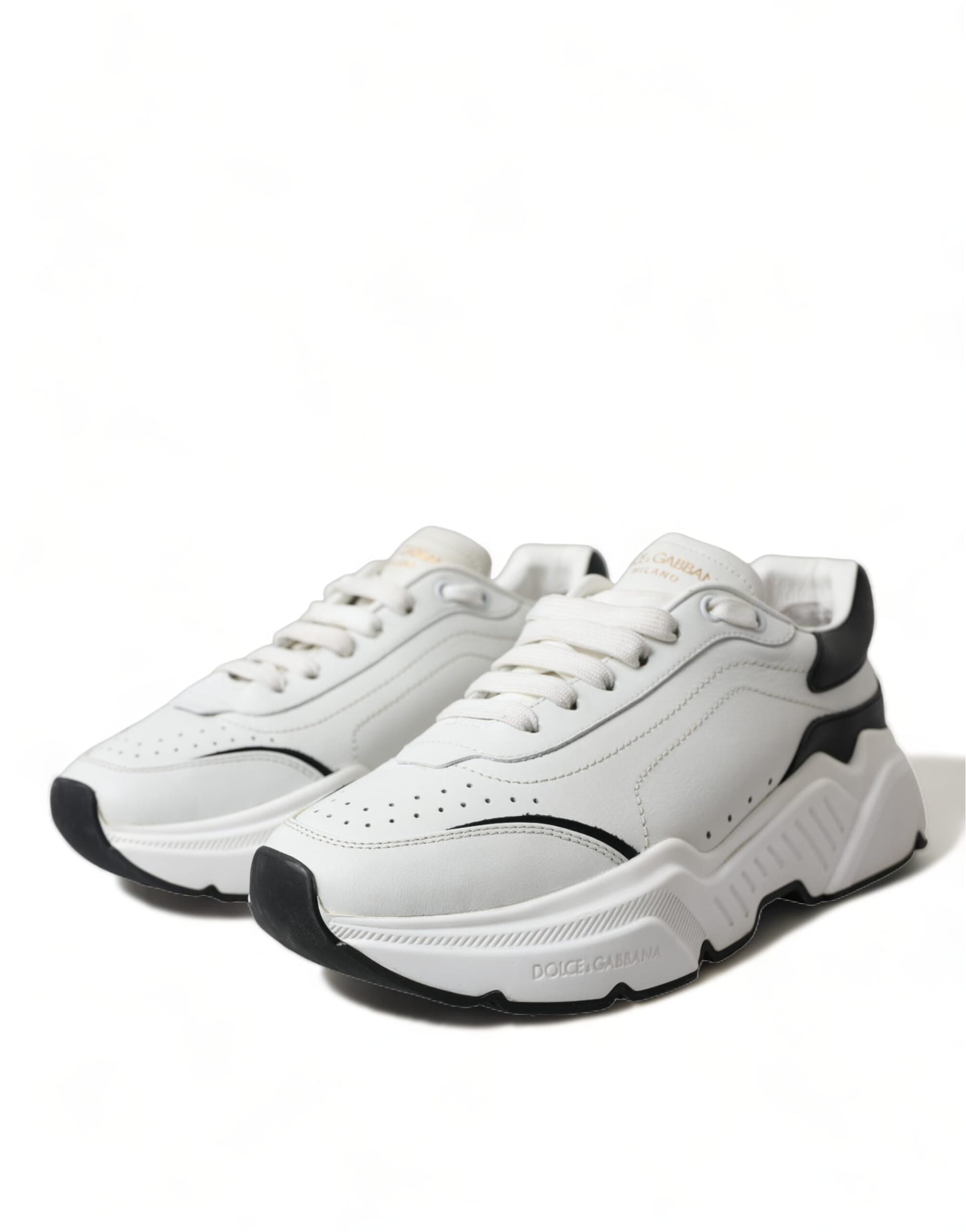 Dolce & Gabbana White Black Low Top Daymaster Sneakers Shoes - 2