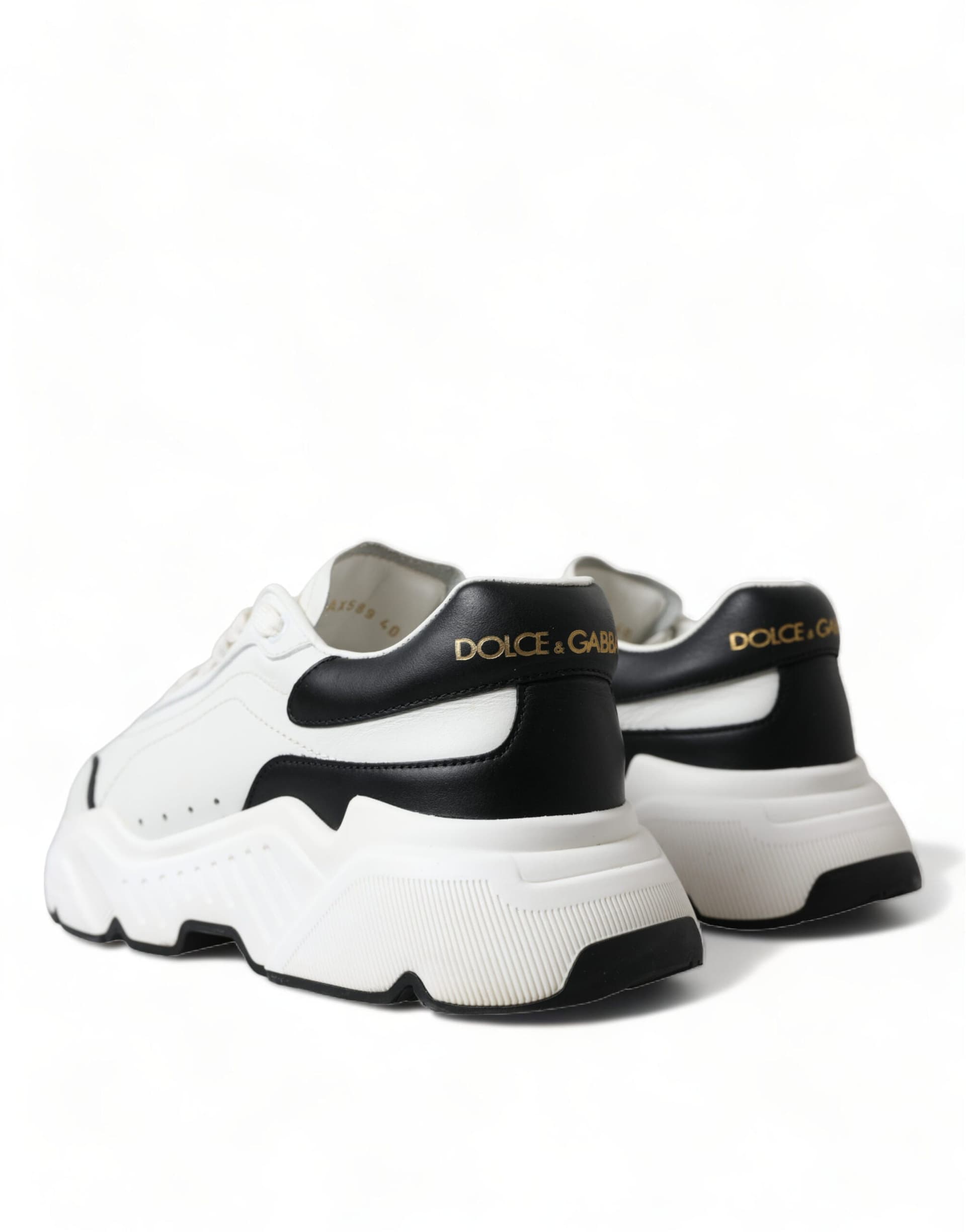 Dolce & Gabbana White Black Low Top Daymaster Sneakers Shoes - 3