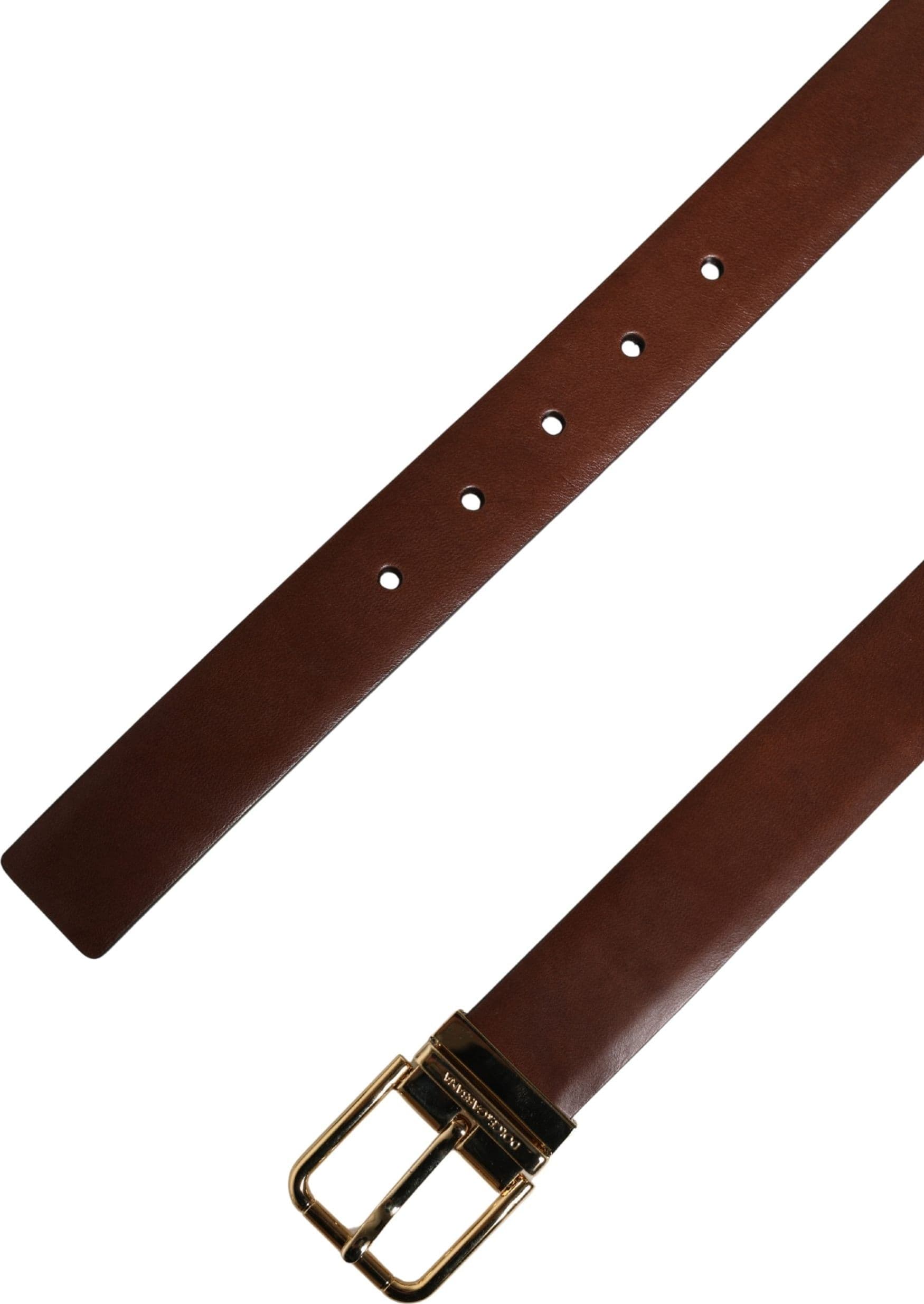 Dolce & Gabbana Men Brown Classic Leather Metal Buckle Belt - 6