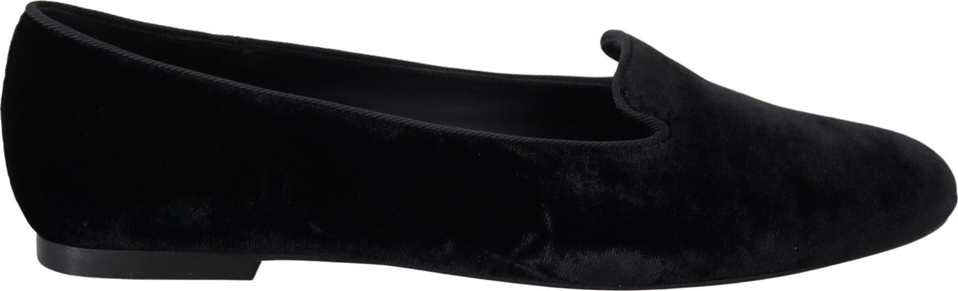 Dolce & Gabbana Black Velvet Slip Ons Loafers Flats Shoes - 2