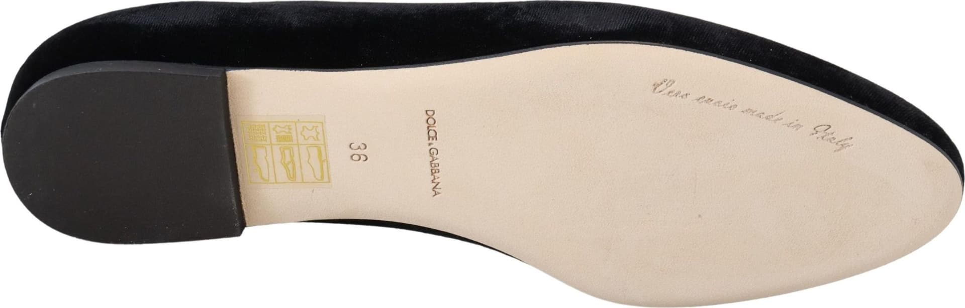 Dolce & Gabbana Black Velvet Slip Ons Loafers Flats Shoes - 3