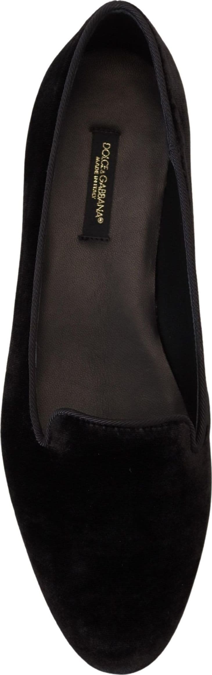 Dolce & Gabbana Black Velvet Slip Ons Loafers Flats Shoes - 4