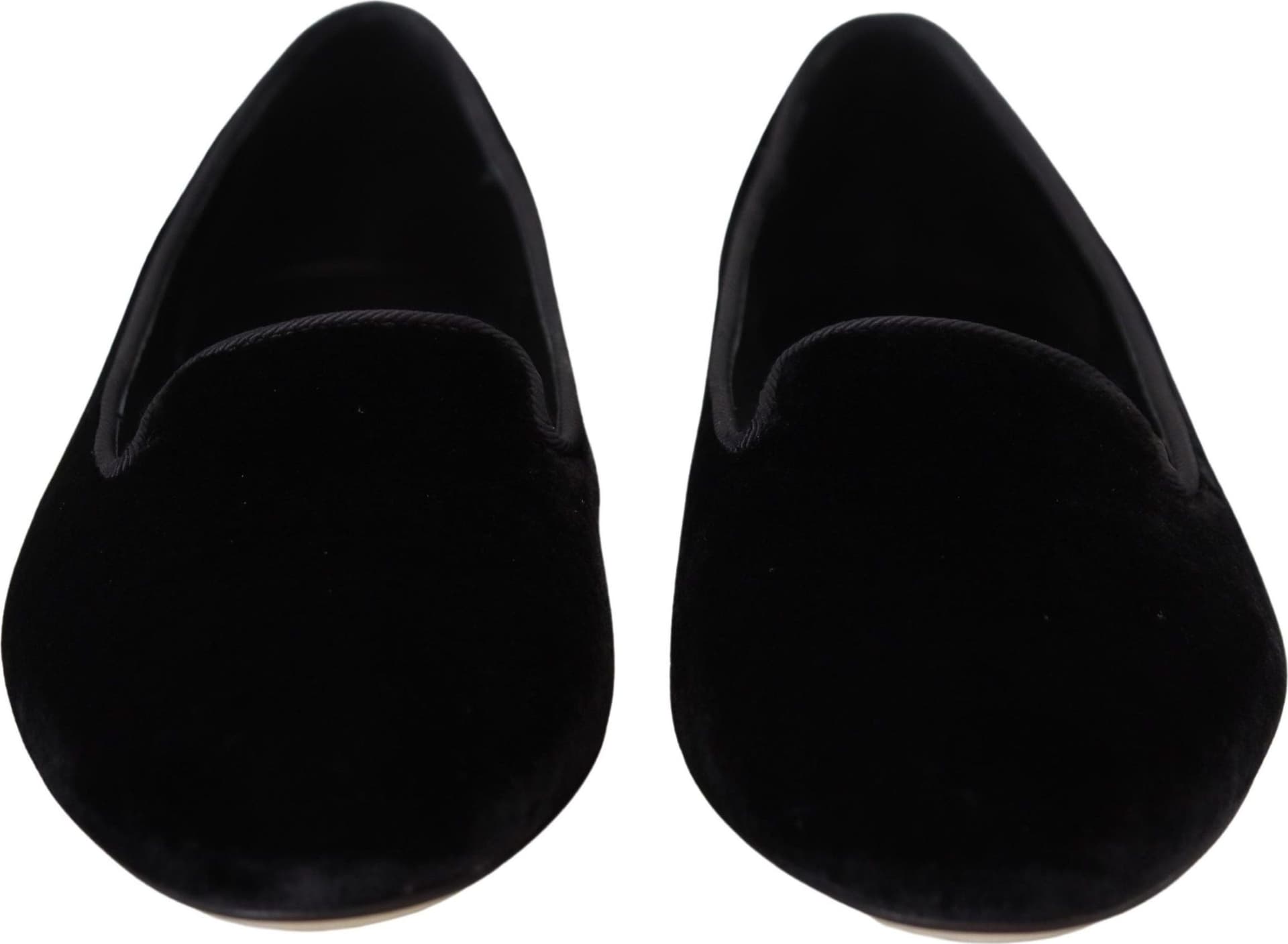 Dolce & Gabbana Black Velvet Slip Ons Loafers Flats Shoes - 5