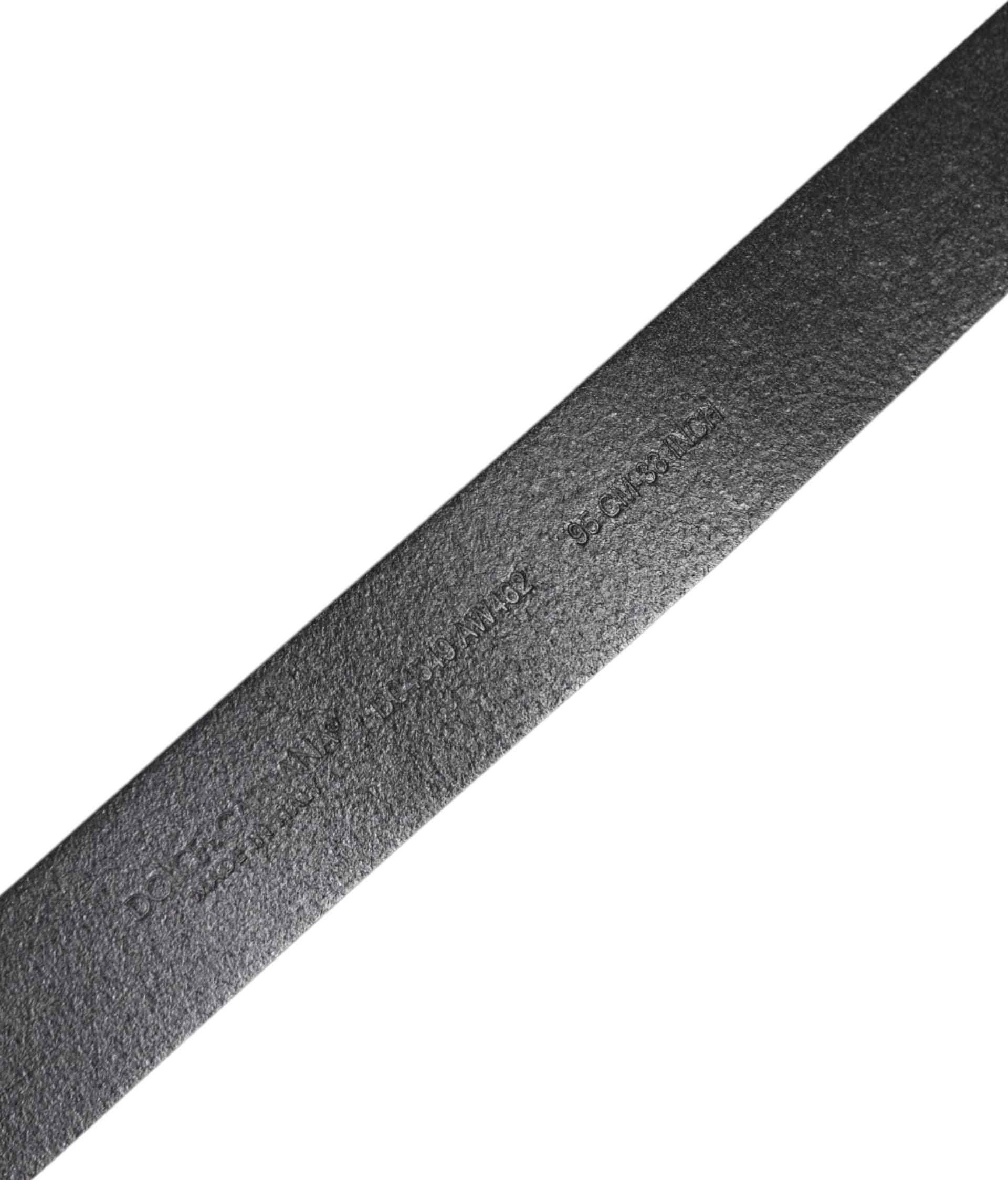 Dolce & Gabbana Black Classic Leather Metal Buckle Belt - 5