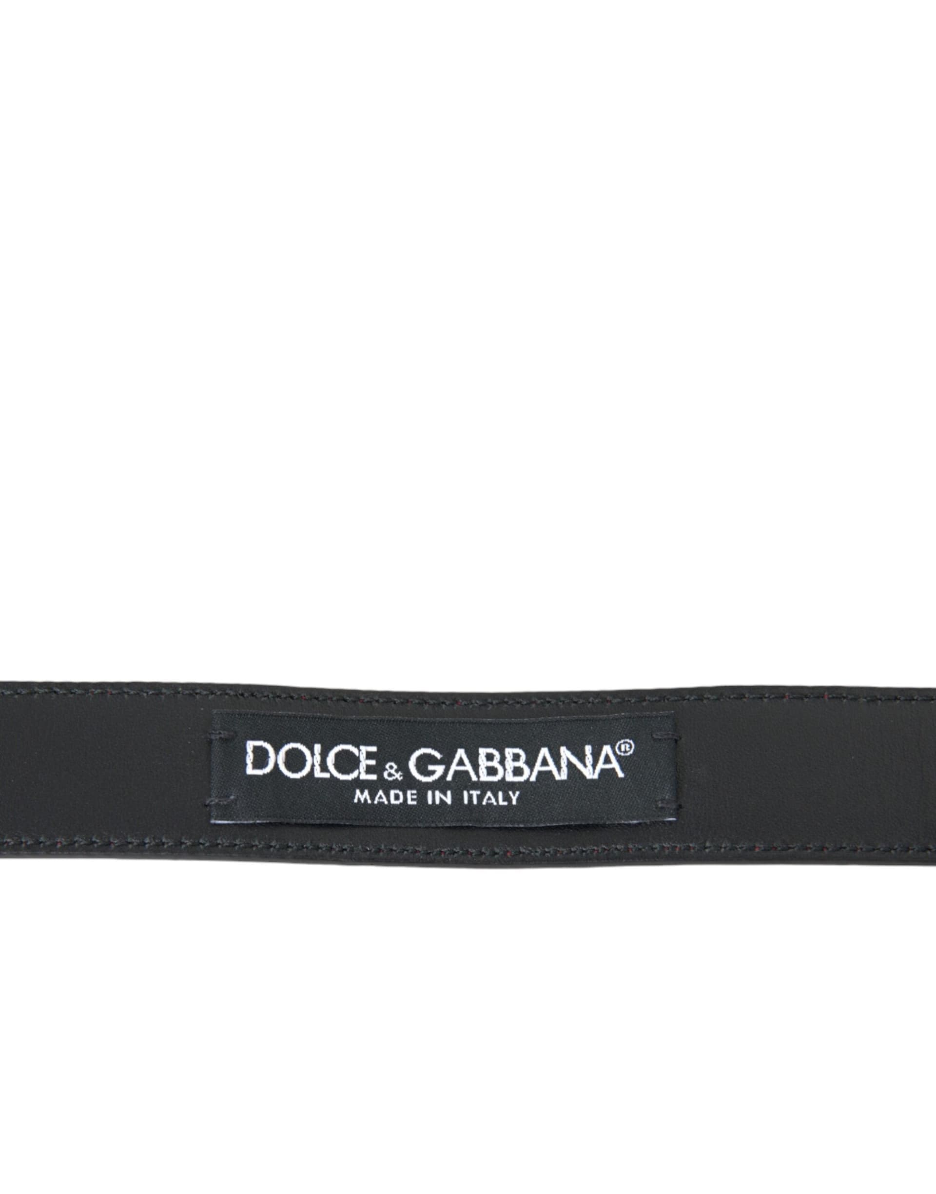 Dolce & Gabbana Red Leather Silver Metal Buckle Belt Men - 3