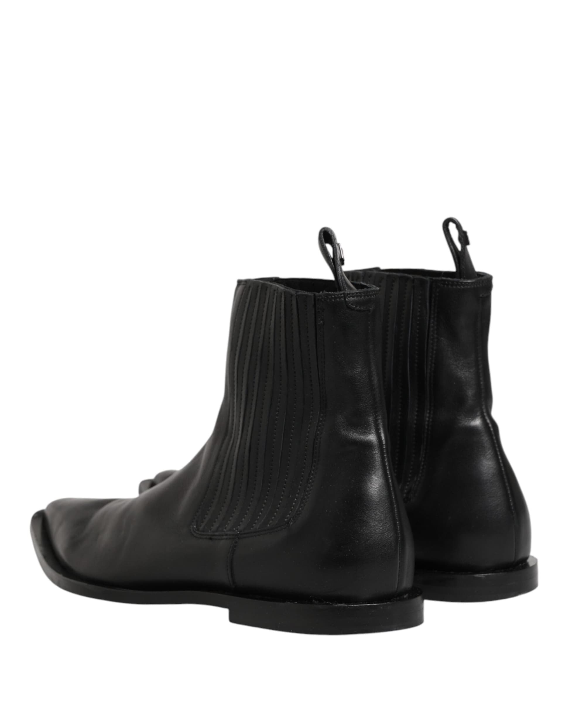 Dolce & Gabbana Black Chelsea Men Short Ankle Boots Shoes - 3