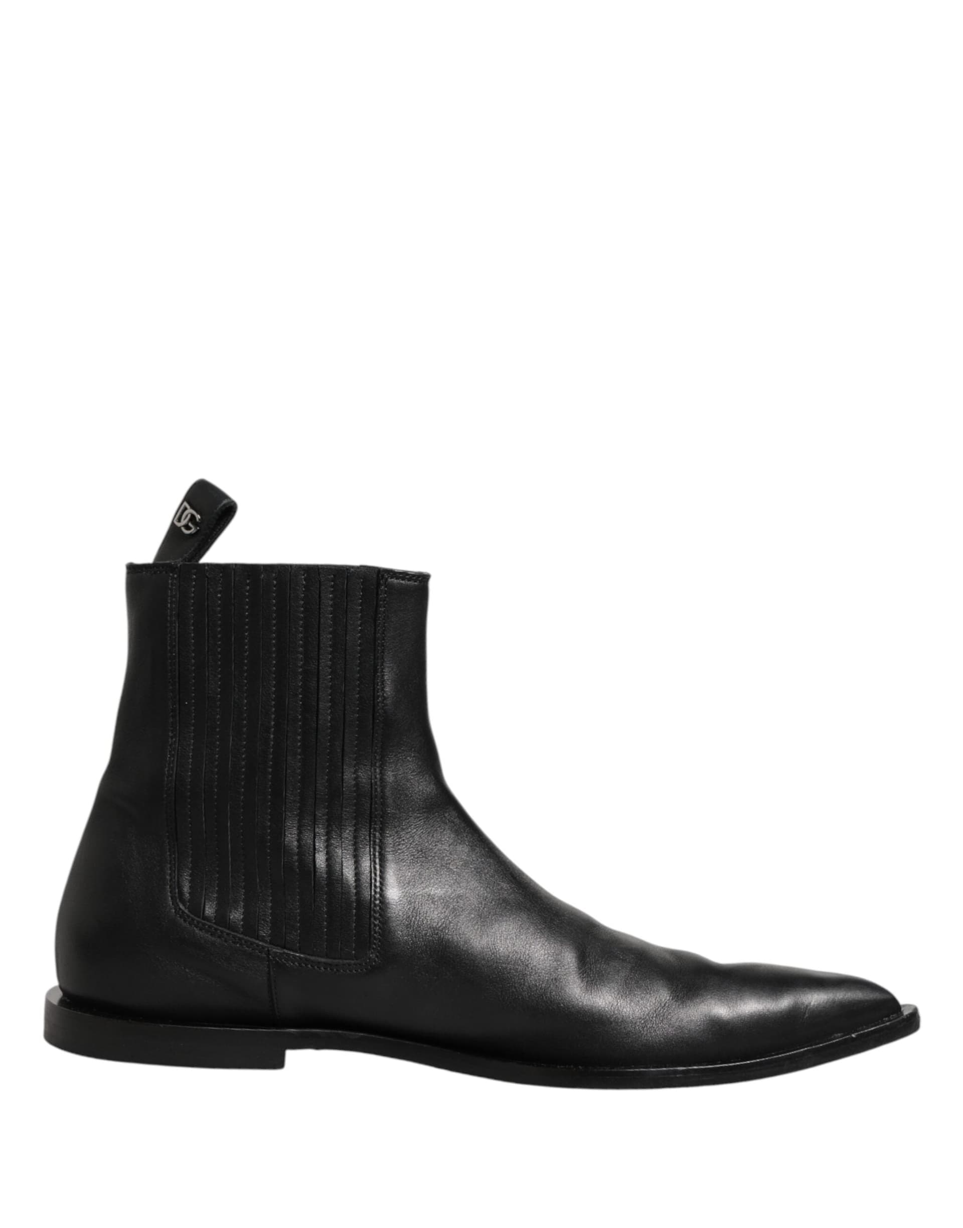 Dolce & Gabbana Black Chelsea Men Short Ankle Boots Shoes - 6