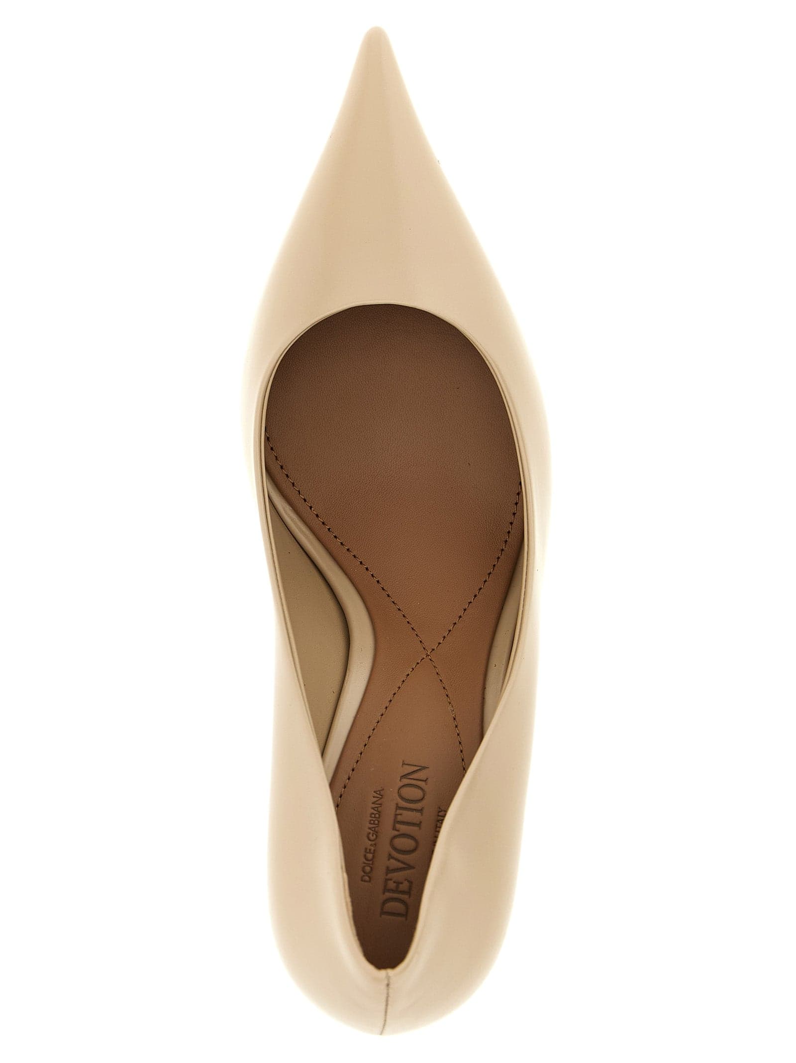 Dolce & Gabbana Beige Calfskin High Heel Pumps - 4