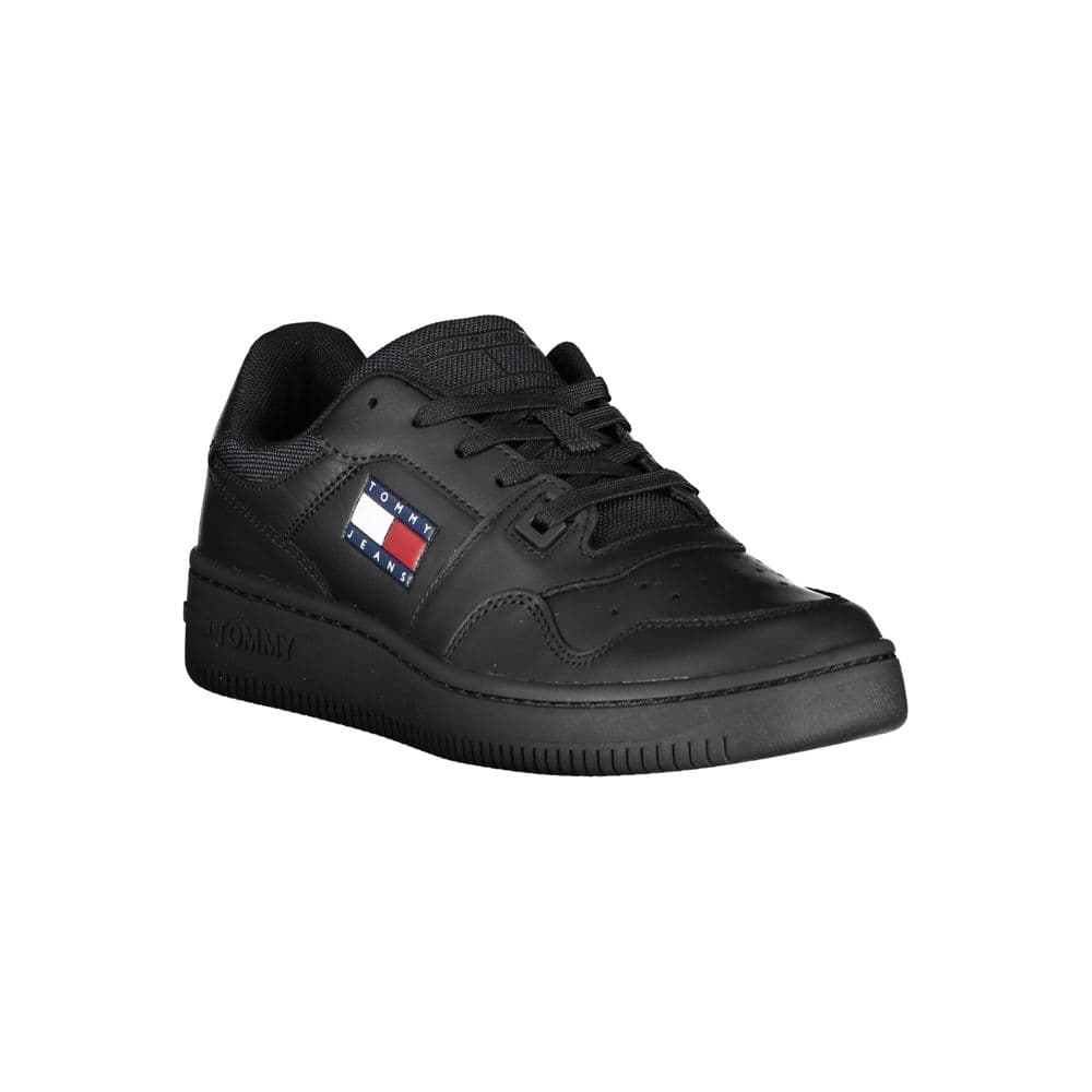 Tommy Hilfiger Black Leather Women Sneaker - 2