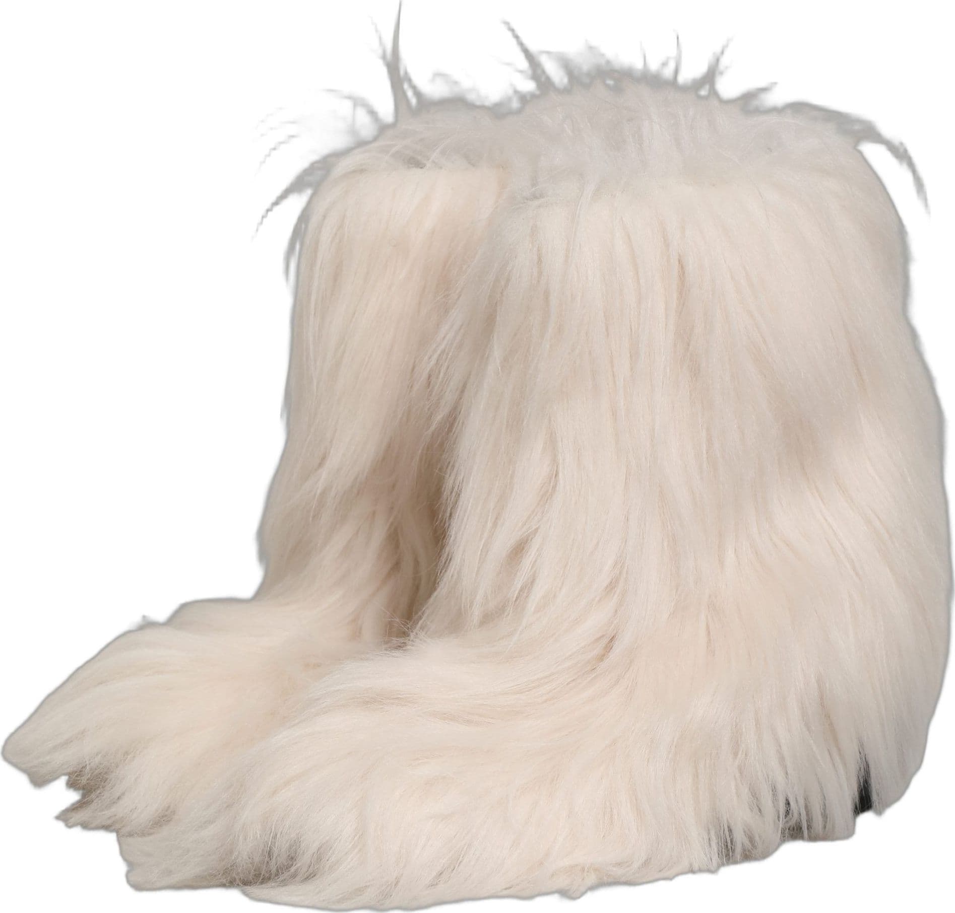 Dolce & Gabbana White Faux Fur Mid Calf Men Boots Shoes - 4