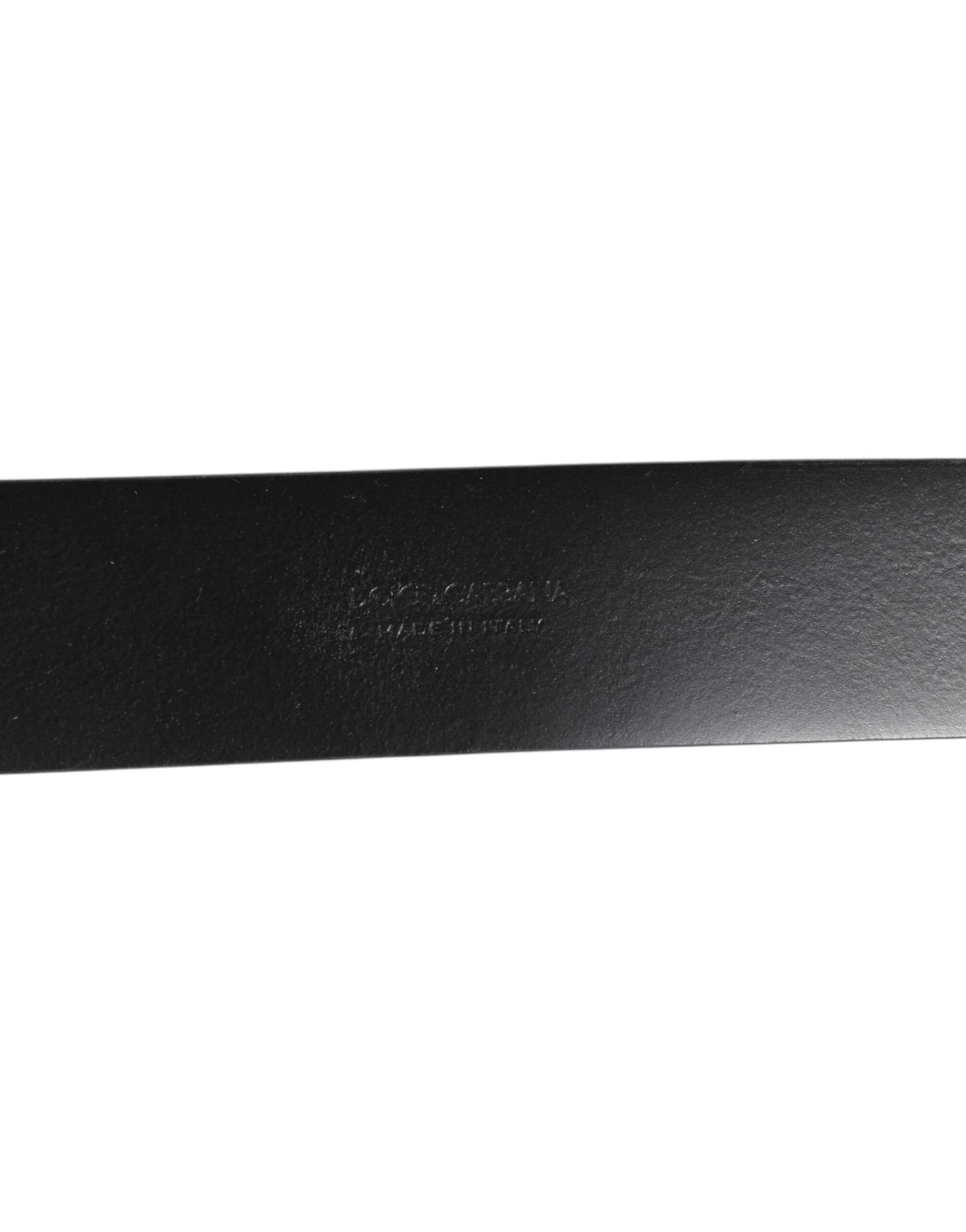 Dolce & Gabbana Black Leather Side Rings Brass Buckle Belt - 3