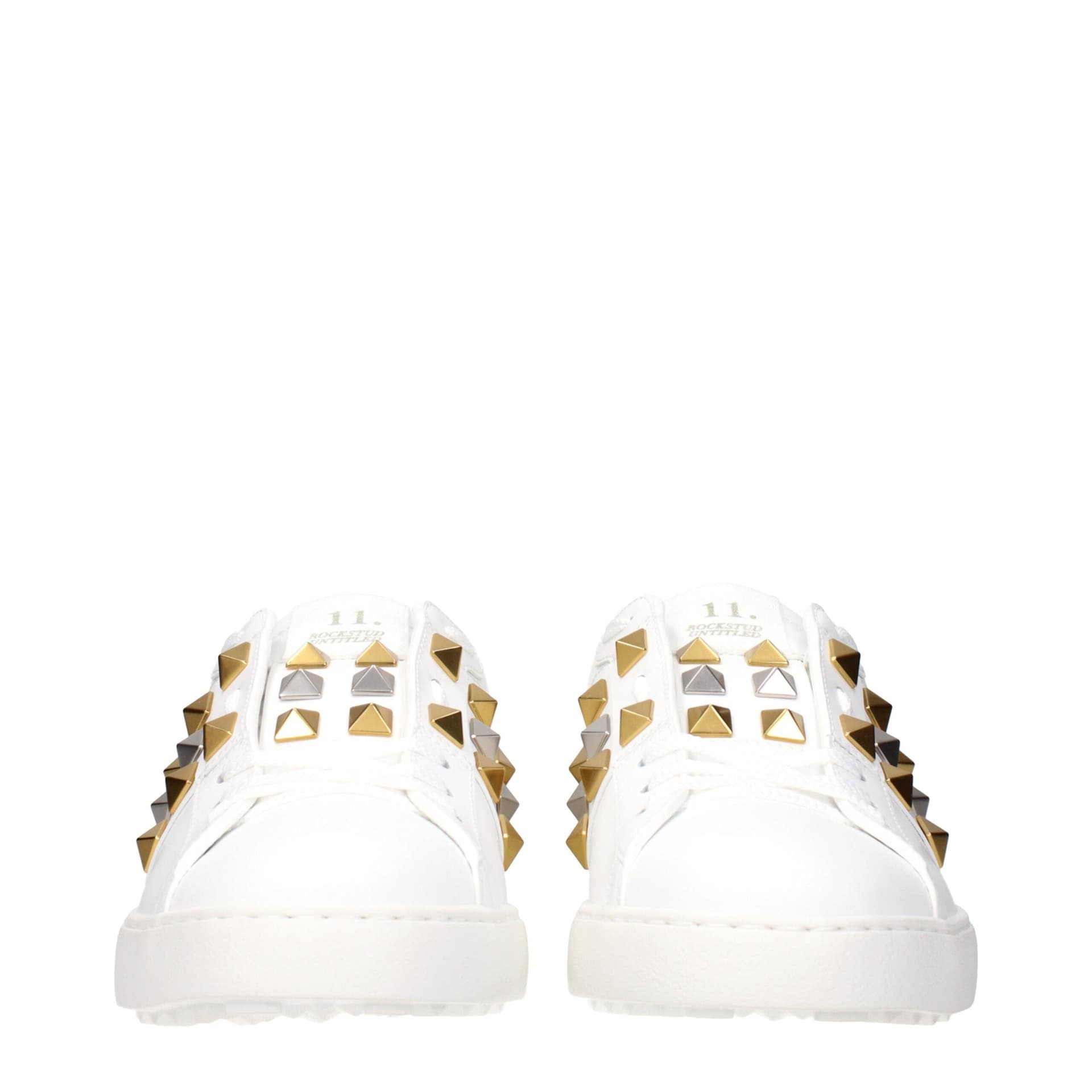 Valentino Garavani White Leather Low Top Sneakers - 3