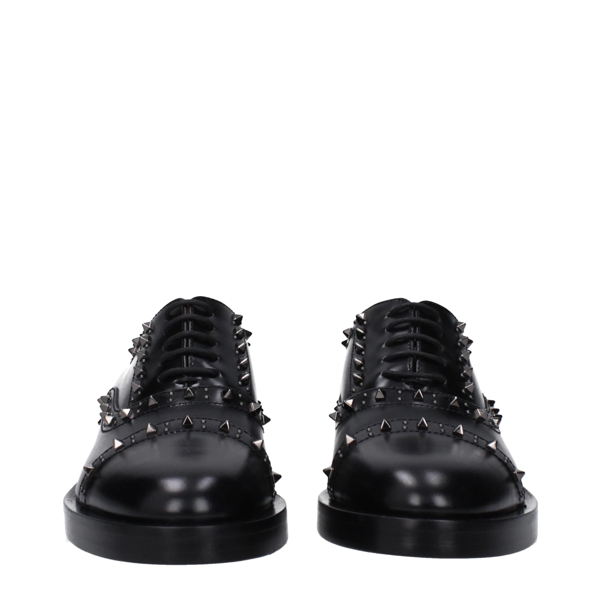 Valentino Garavani Black Leather Oxfords And Derbies - 3