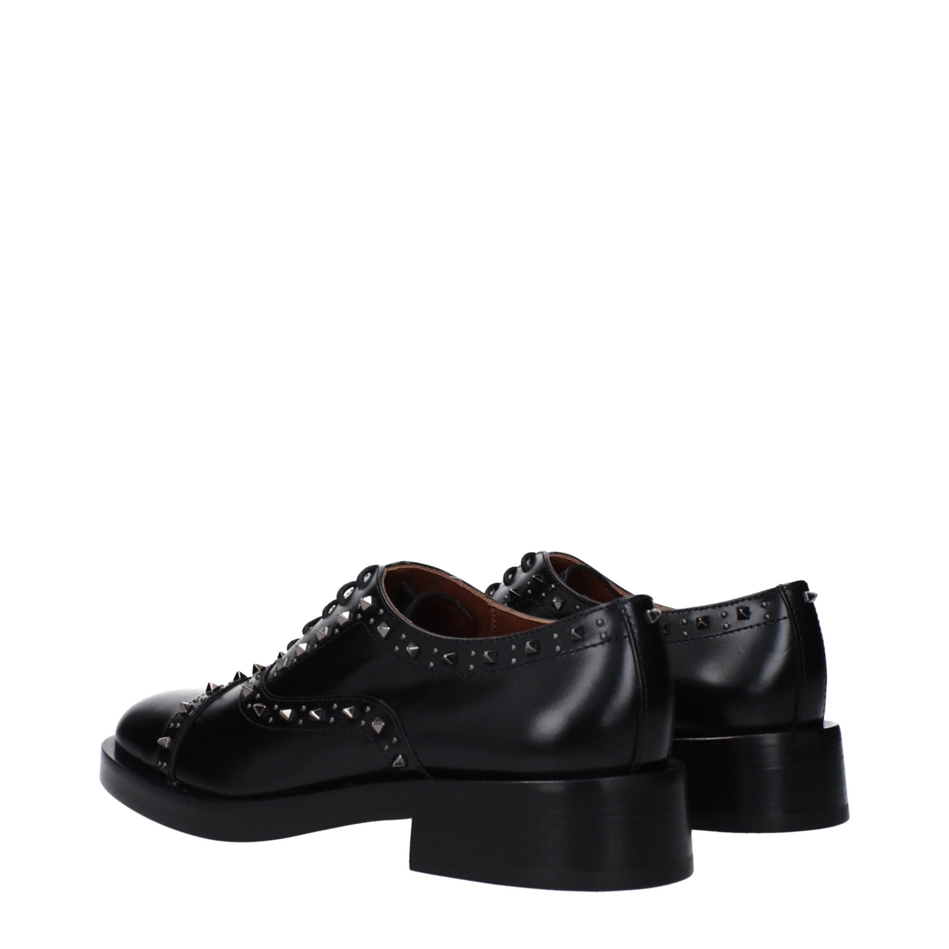 Valentino Garavani Black Leather Oxfords And Derbies - 4