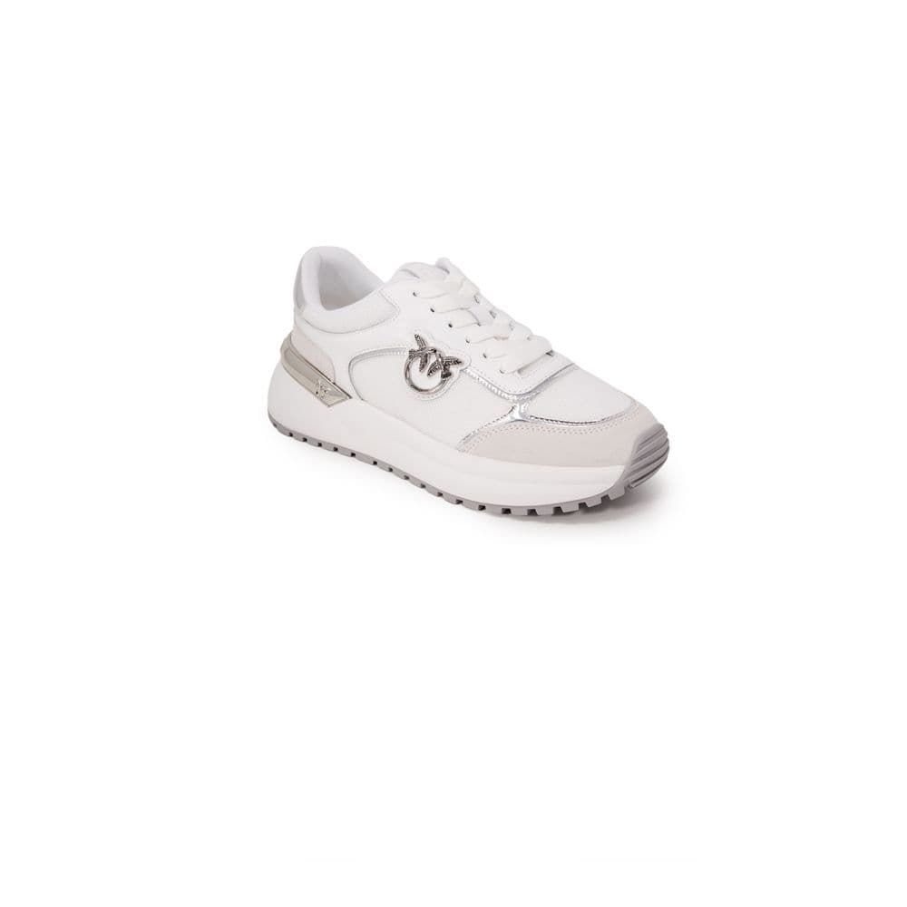 PINKO White Leather Low Top Sneakers - 2