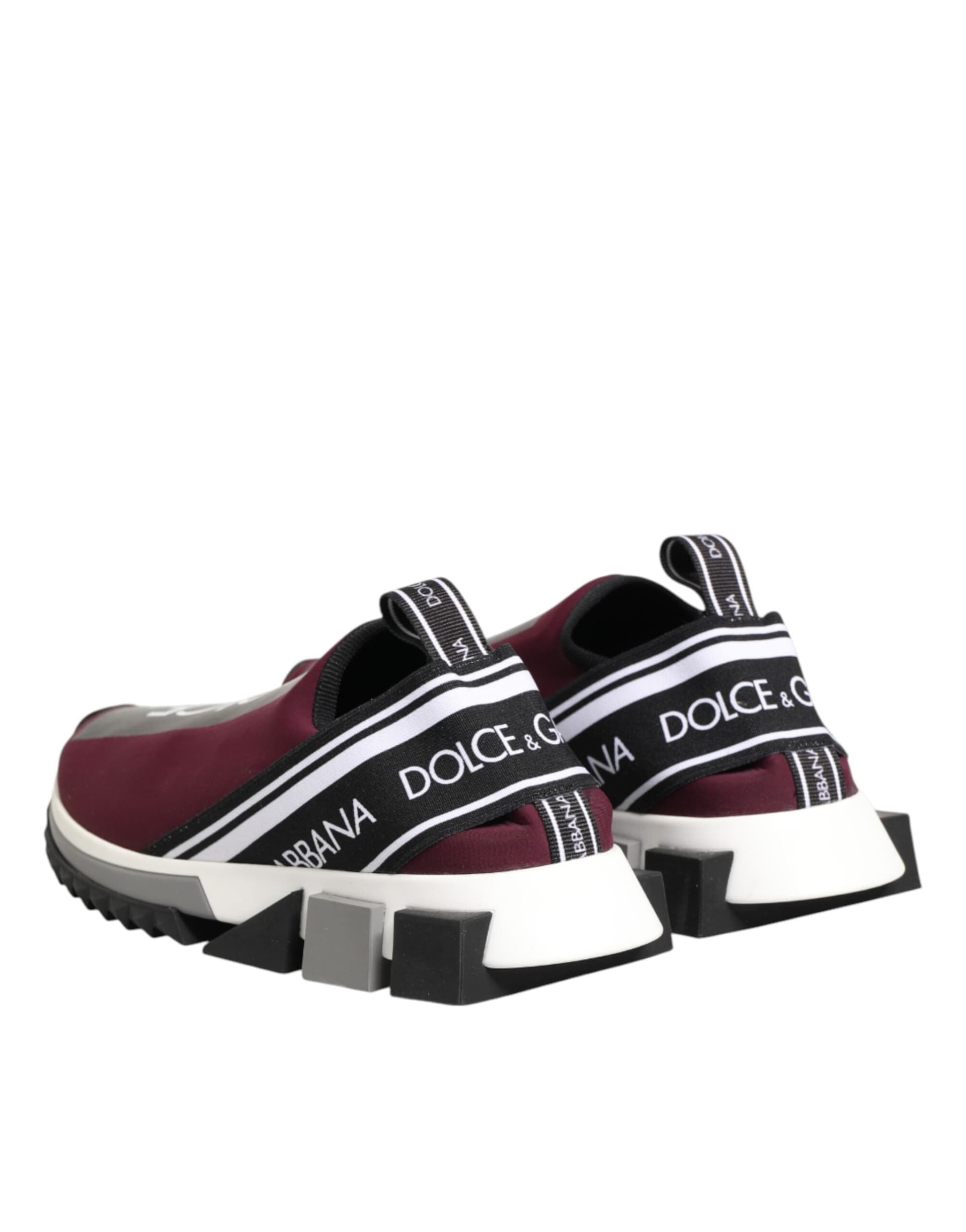 Dolce & Gabbana Maroon Slip On Sorrento Men Sneakers Shoes - 4