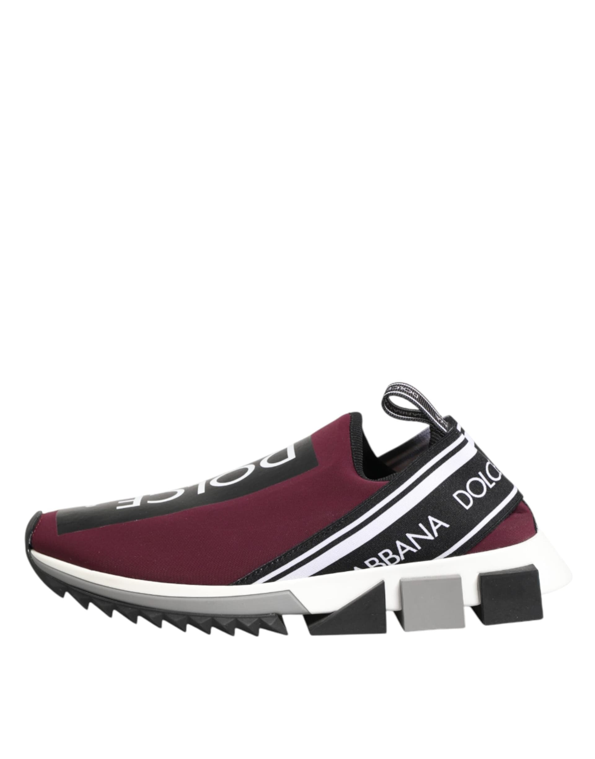 Dolce & Gabbana Maroon Slip On Sorrento Men Sneakers Shoes - 5