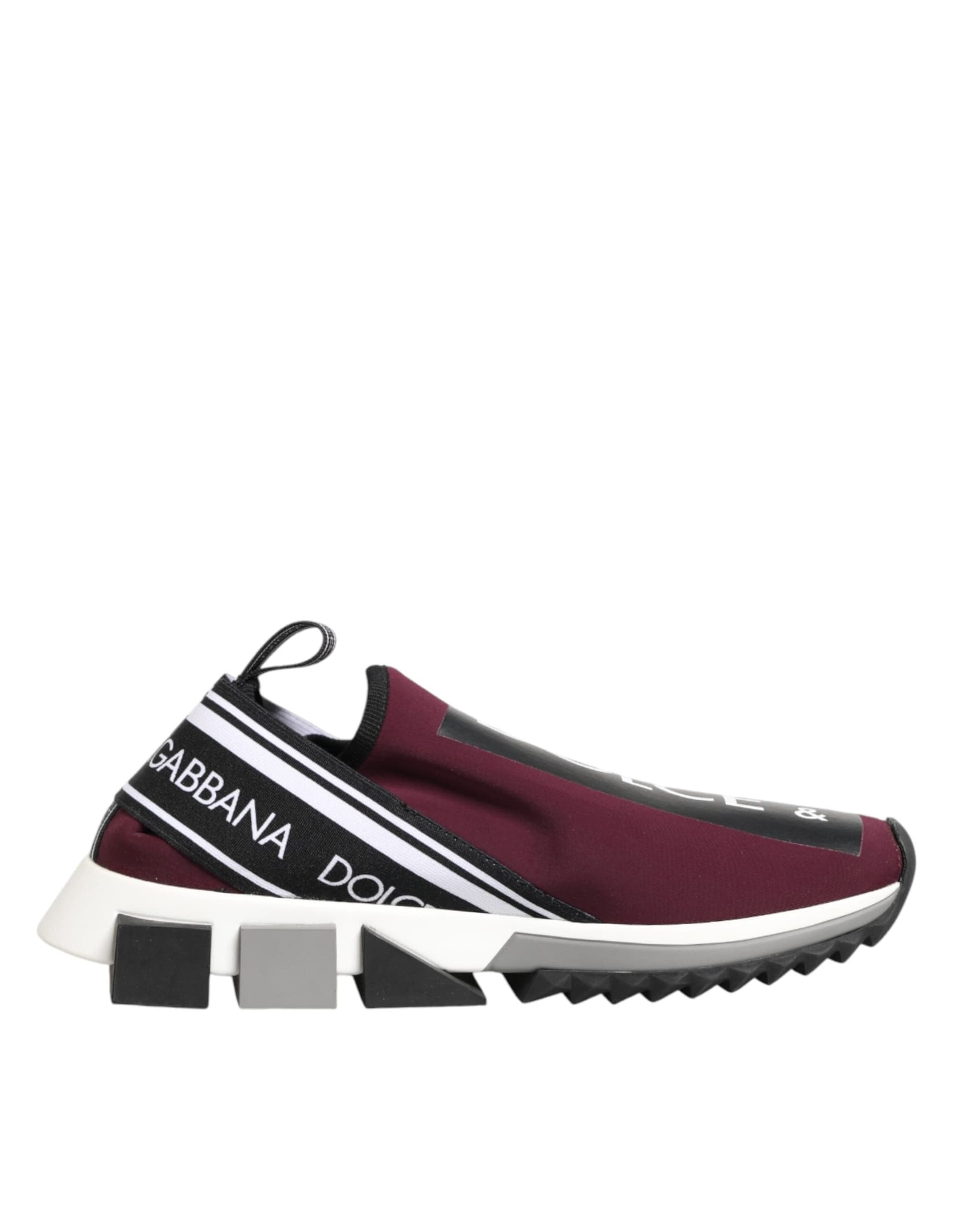 Dolce & Gabbana Maroon Slip On Sorrento Men Sneakers Shoes - 6