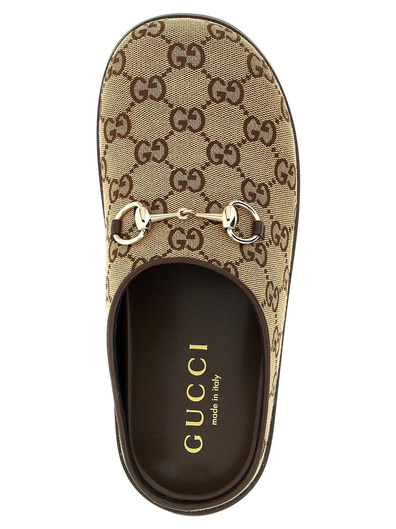 Gucci Beige Cotton Mules - 4