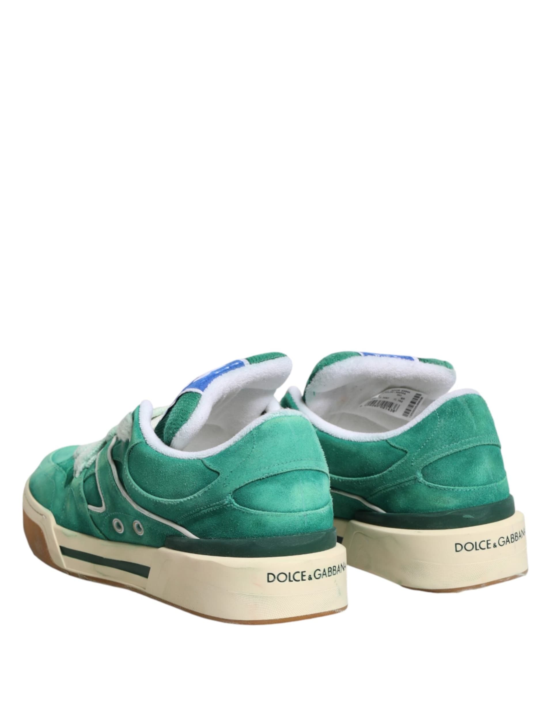 Dolce & Gabbana Green Suede New Roma Low Top Sneakers Shoes - 4