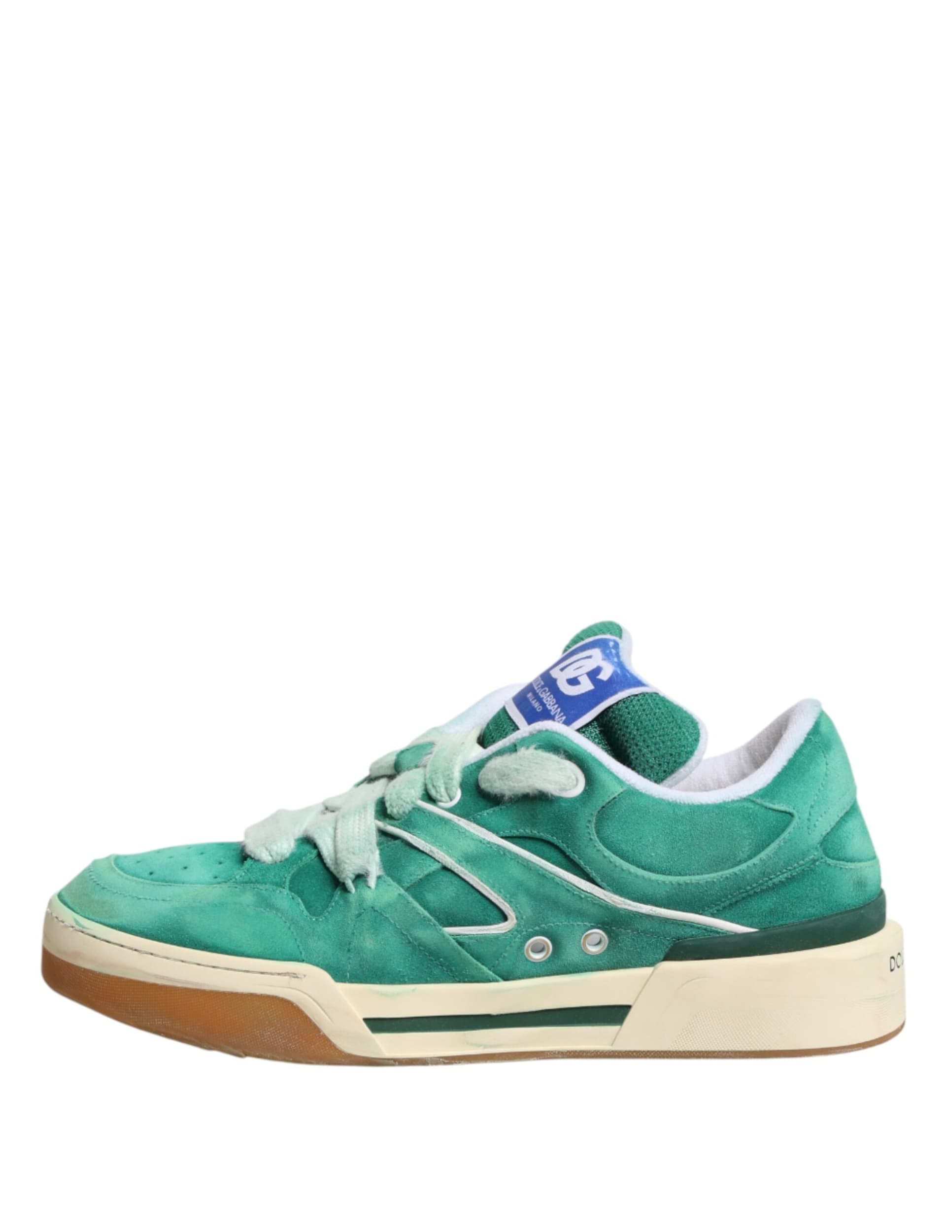 Dolce & Gabbana Green Suede New Roma Low Top Sneakers Shoes - 5