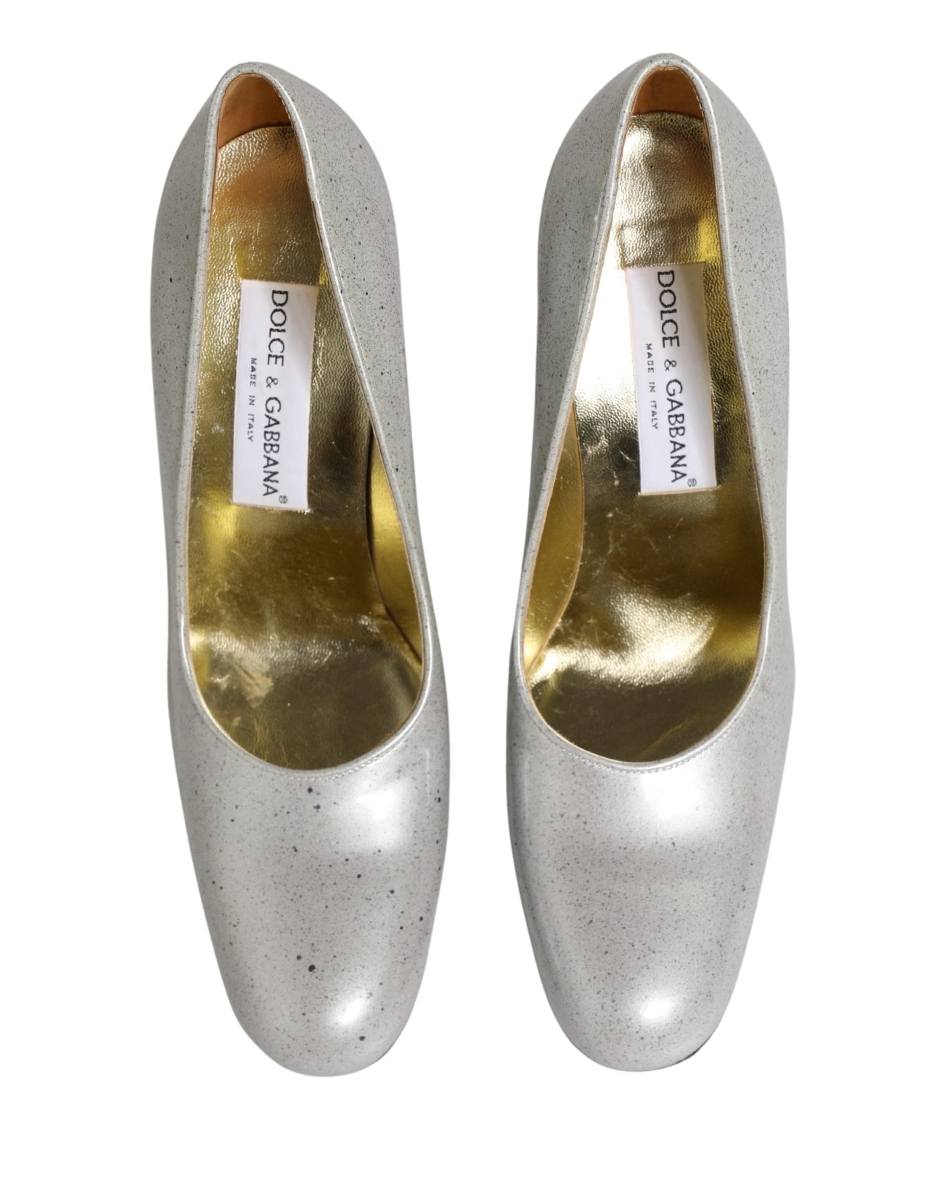Dolce & Gabbana White Leather High Heels Women Pumps Shoes - 2