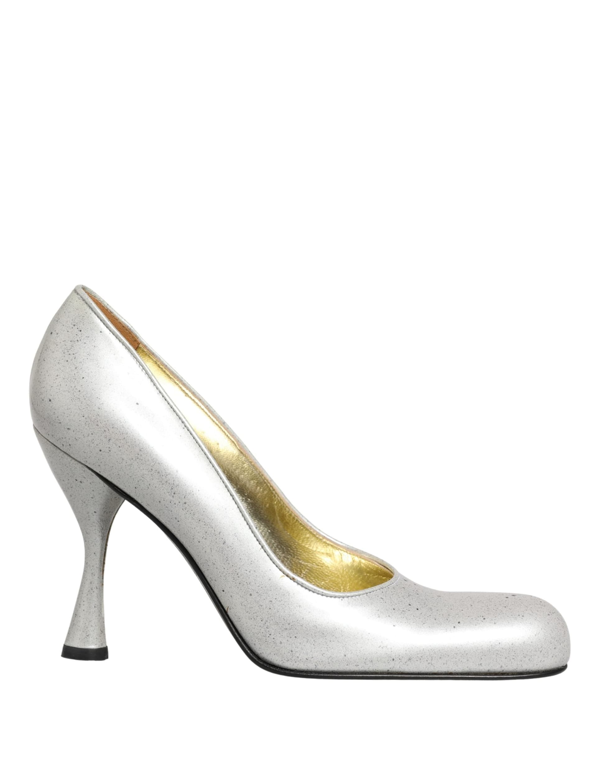 Dolce & Gabbana White Leather High Heels Women Pumps Shoes - 5
