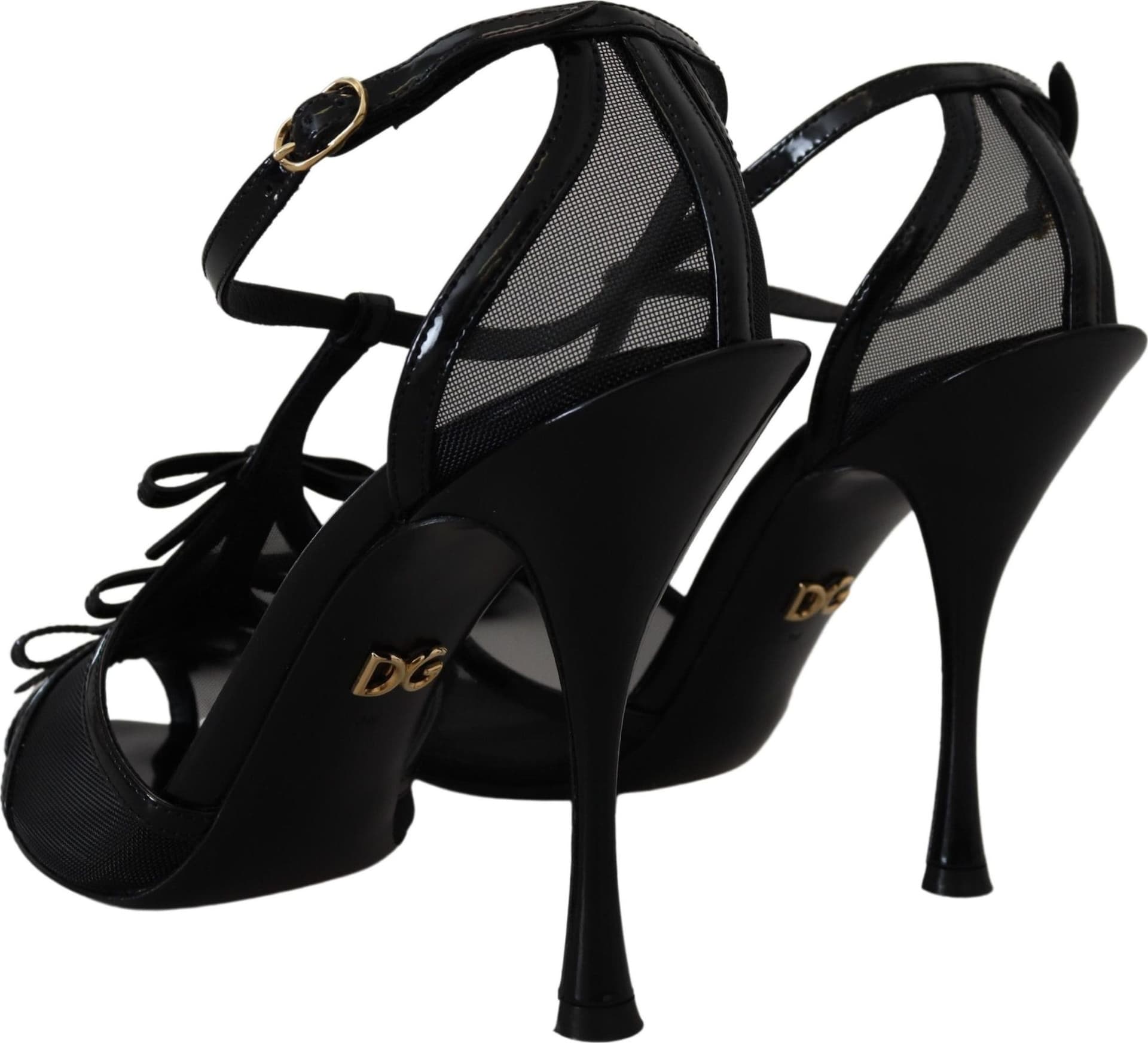 Dolce & Gabbana Black Stiletto High Heels Sandals Shoes - 3