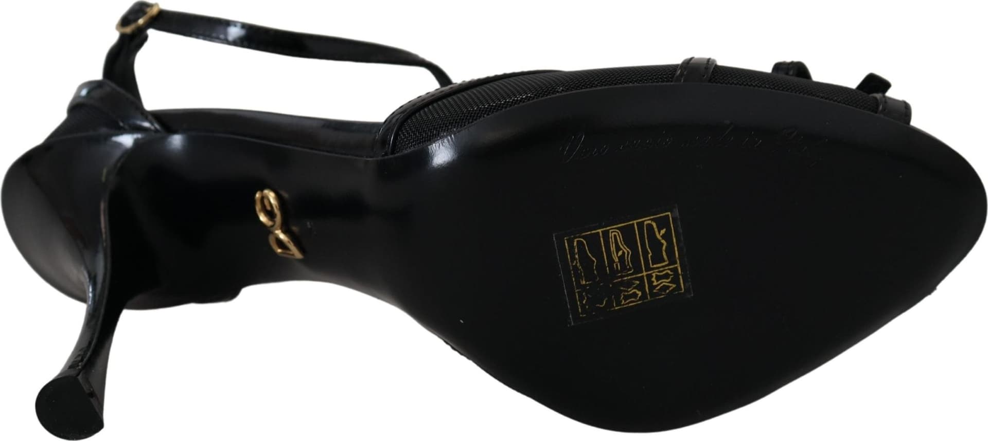 Dolce & Gabbana Black Stiletto High Heels Sandals Shoes - 6