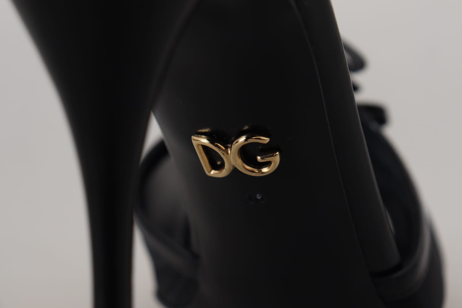 Dolce & Gabbana Black Stiletto High Heels Sandals Shoes - 7