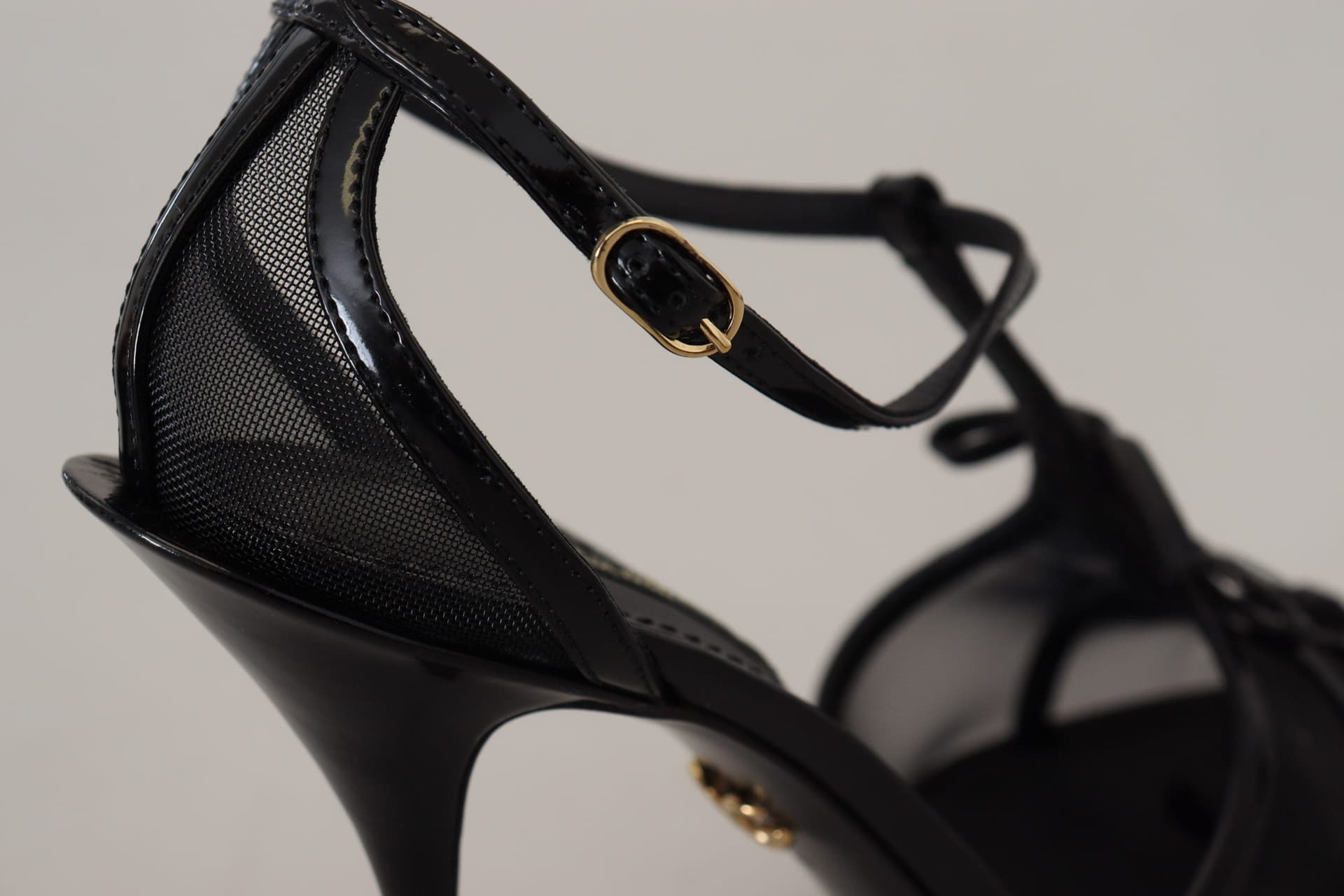 Dolce & Gabbana Black Stiletto High Heels Sandals Shoes - 8