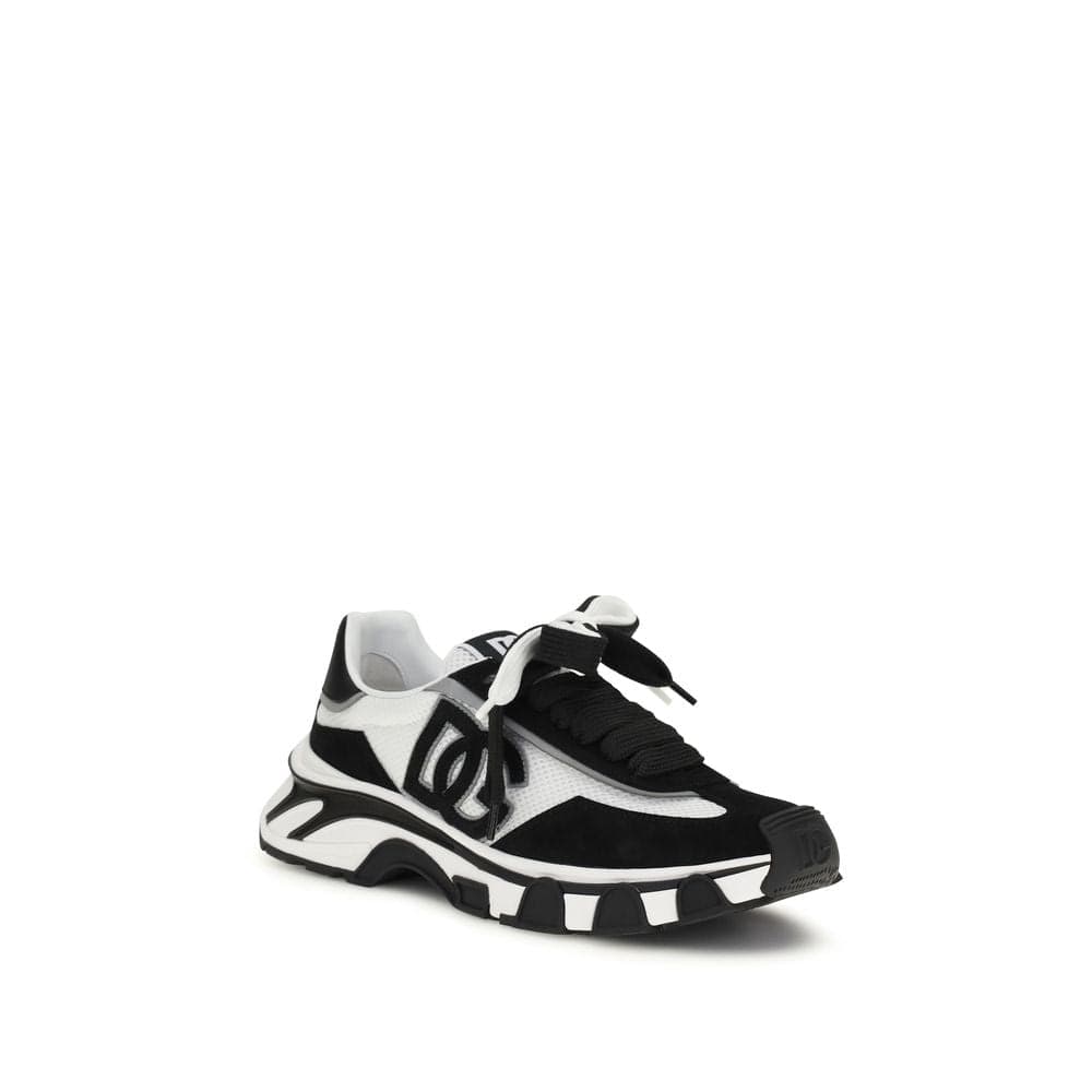 Dolce & Gabbana Black Calf Leather Bos Taurus Athletic Sneakers - 2