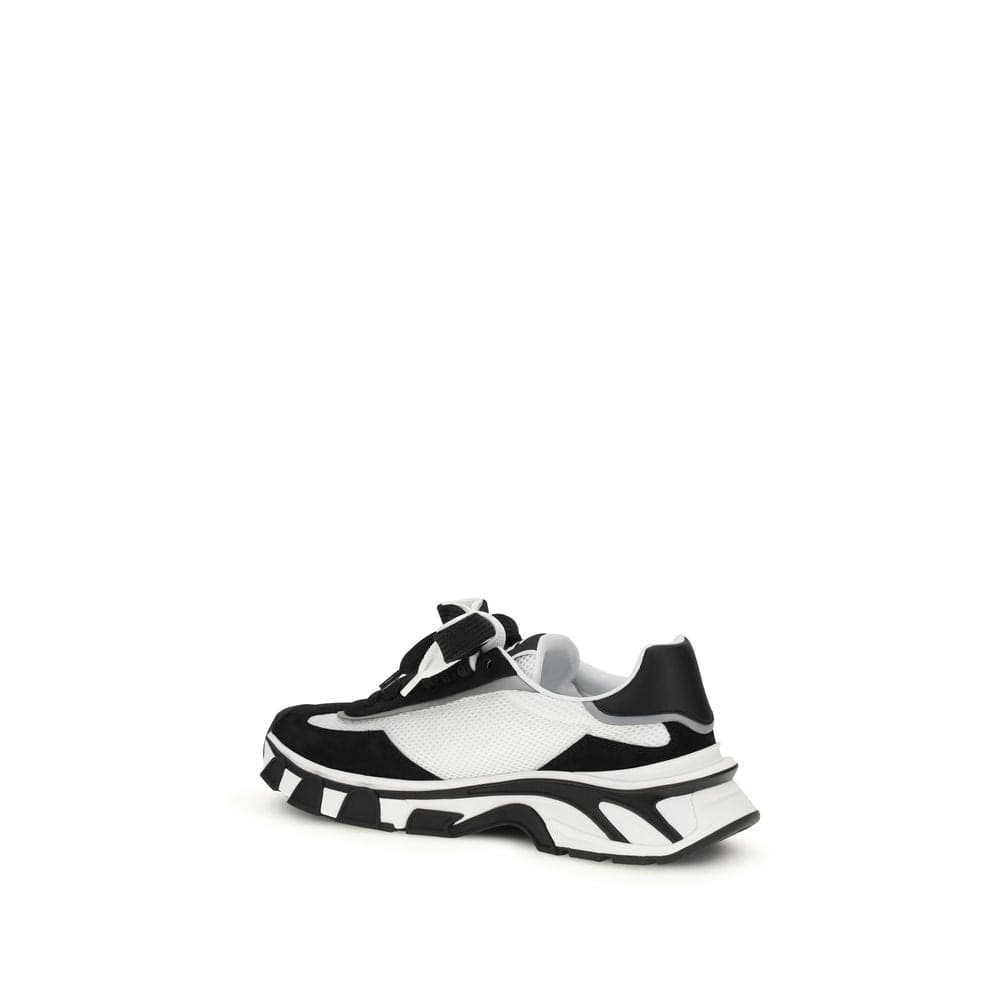 Dolce & Gabbana Black Calf Leather Bos Taurus Athletic Sneakers - 3