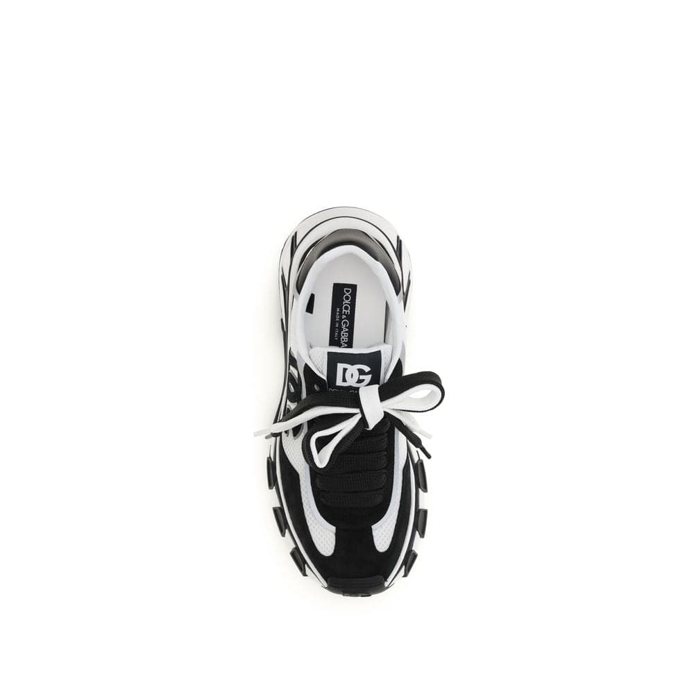 Dolce & Gabbana Black Calf Leather Bos Taurus Athletic Sneakers - 4