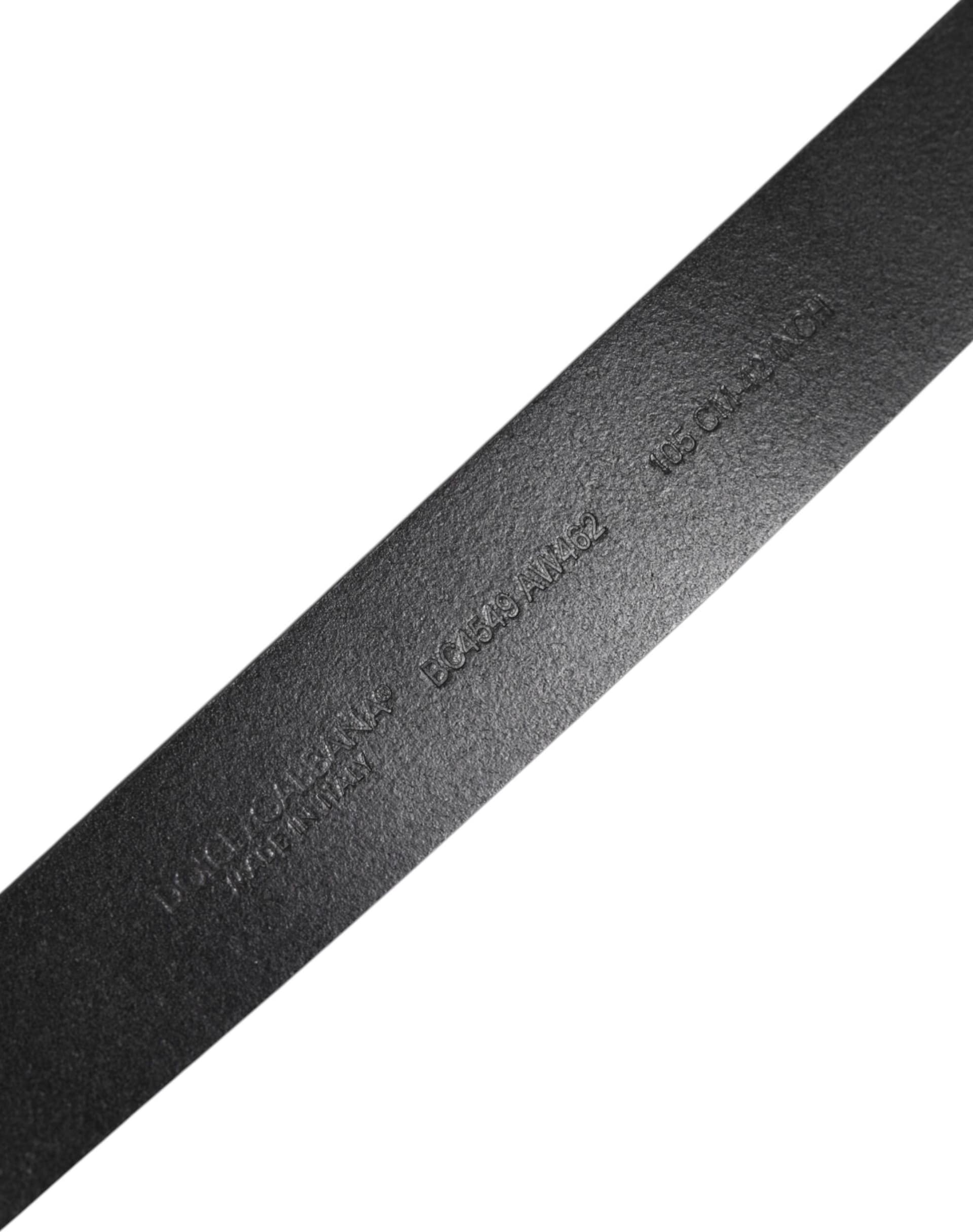 Dolce & Gabbana Black Classic Leather Metal Buckle Belt - 5