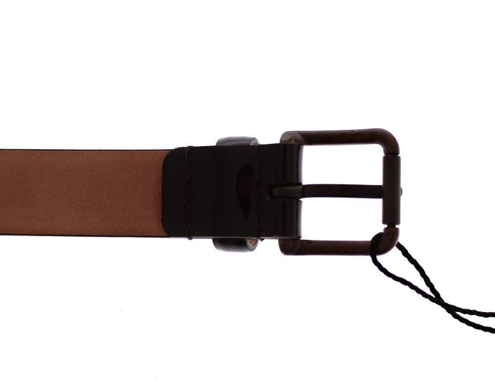 Dolce & Gabbana Brown Leather Logo Belt Cintura Belt - 5