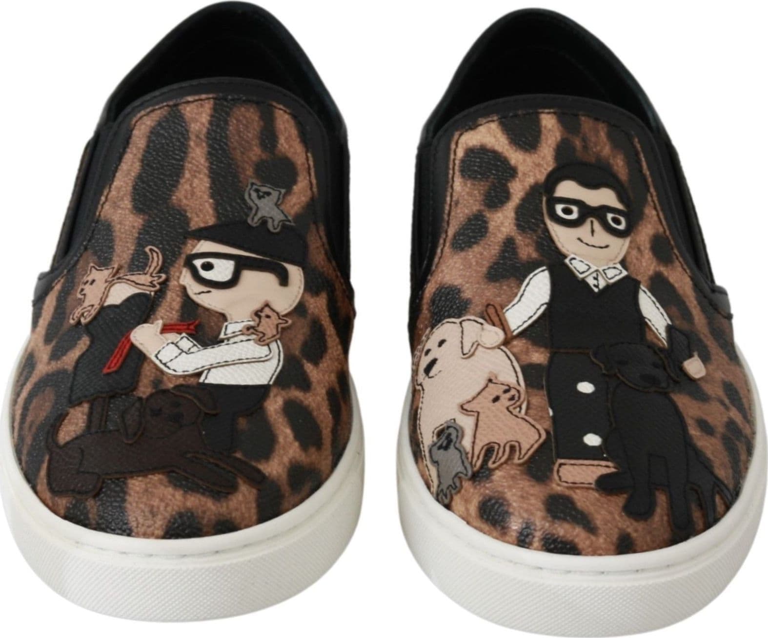 Dolce & Gabbana Leather Leopard #dgfamily Loafers Shoes - 4