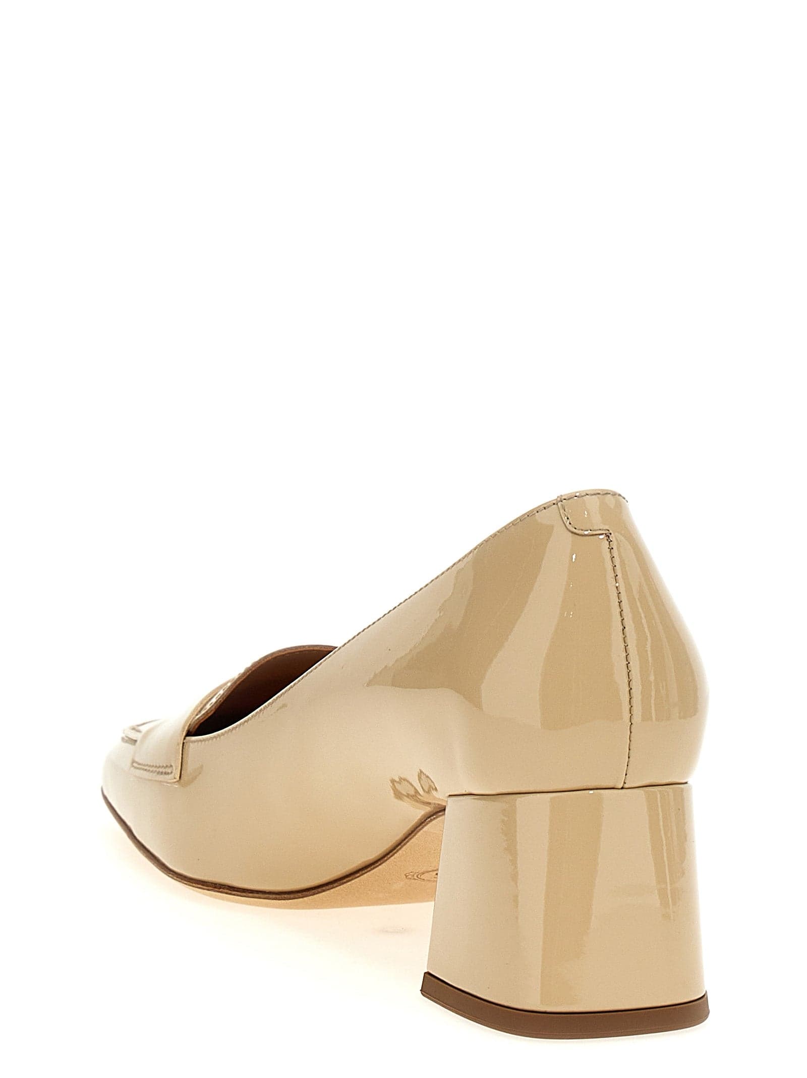 Tod's Beige Calfskin Mid Heel Pumps - 3