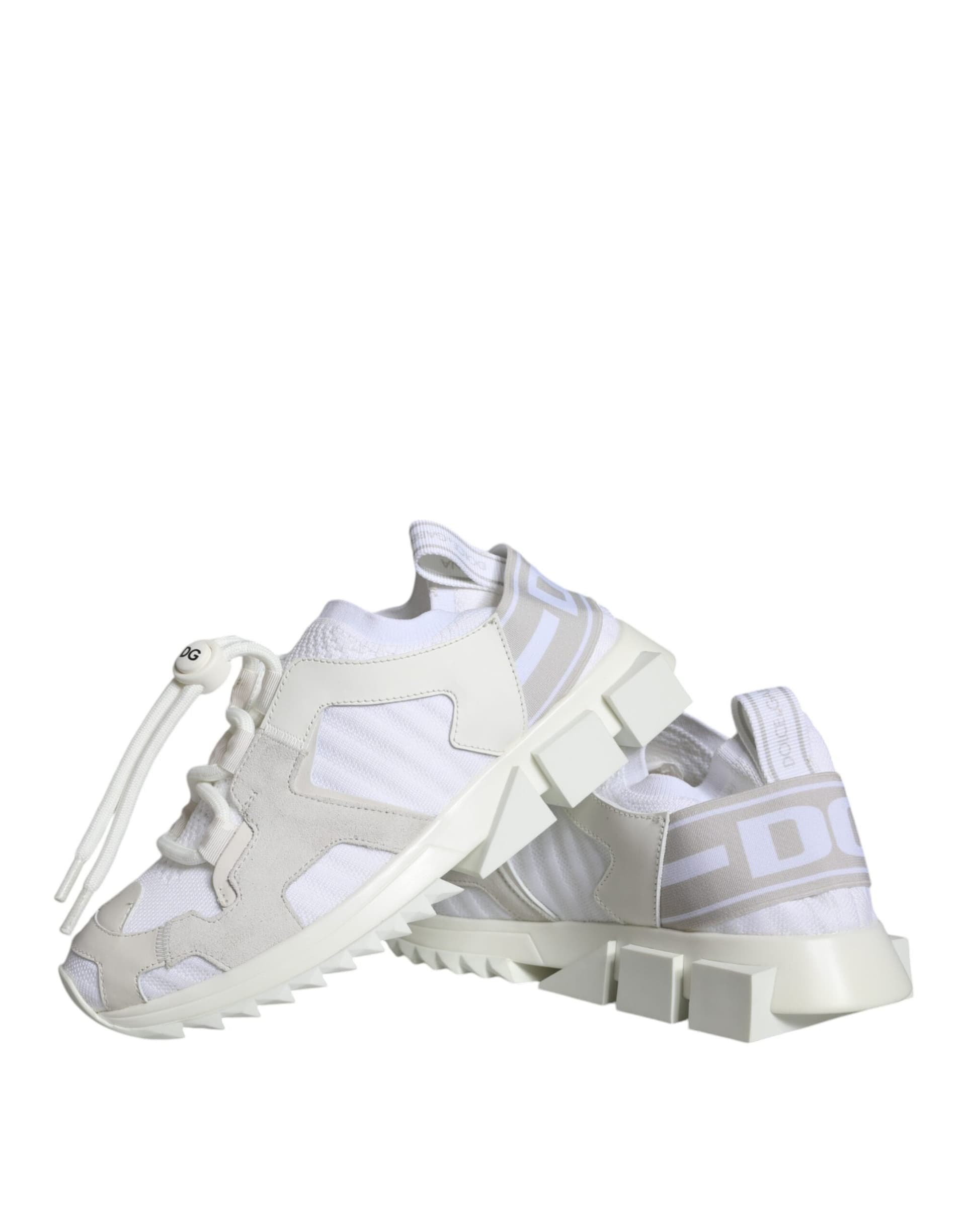 Dolce & Gabbana White Mesh Sorrento Trekking Sneakers Shoes - 4