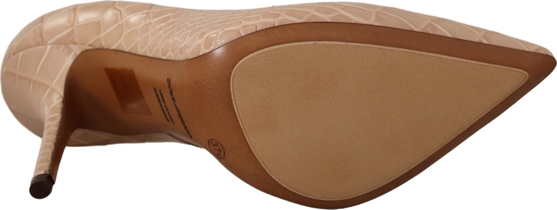 Dolce & Gabbana Beige Leather Bellucci Heels Pumps Shoes - 3
