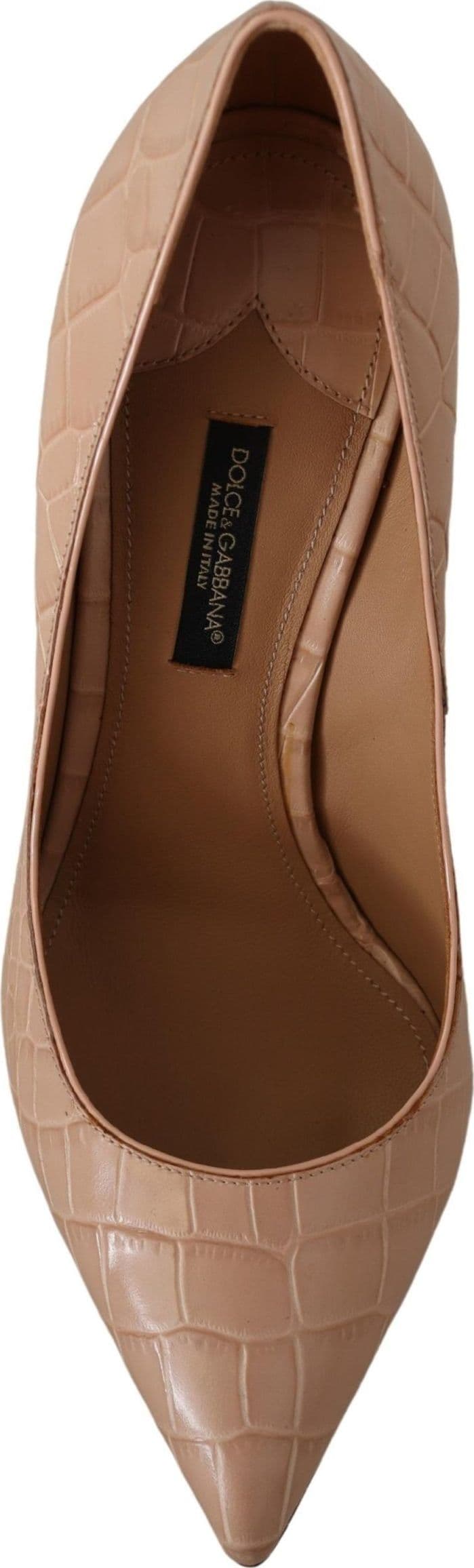Dolce & Gabbana Beige Leather Bellucci Heels Pumps Shoes - 4